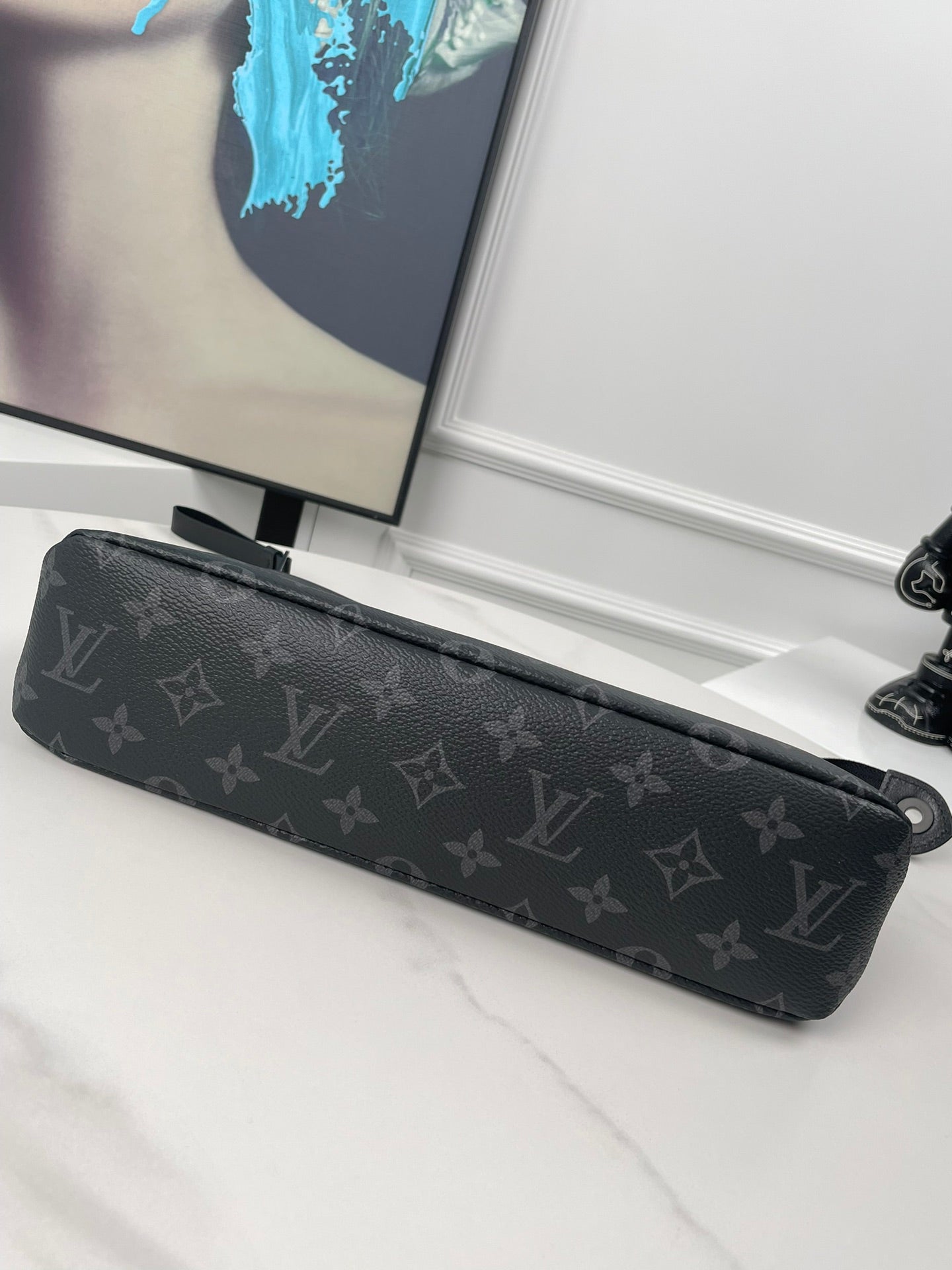 Louis Vuitton Monogram Eclipse Pochette Voyage MM Pouch