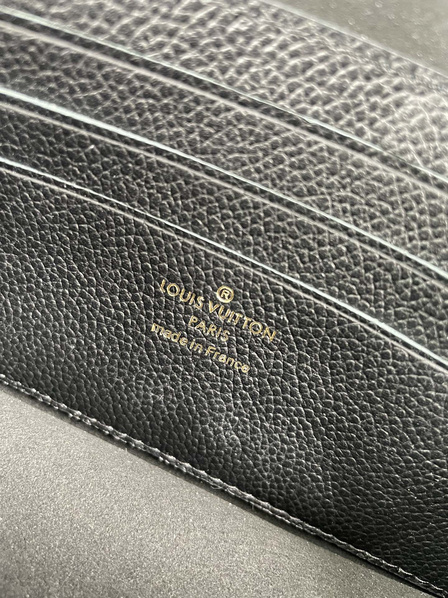 Louis Vuitton Monogram Empreinte Felicie Pochette Black Leather Chain Wallet