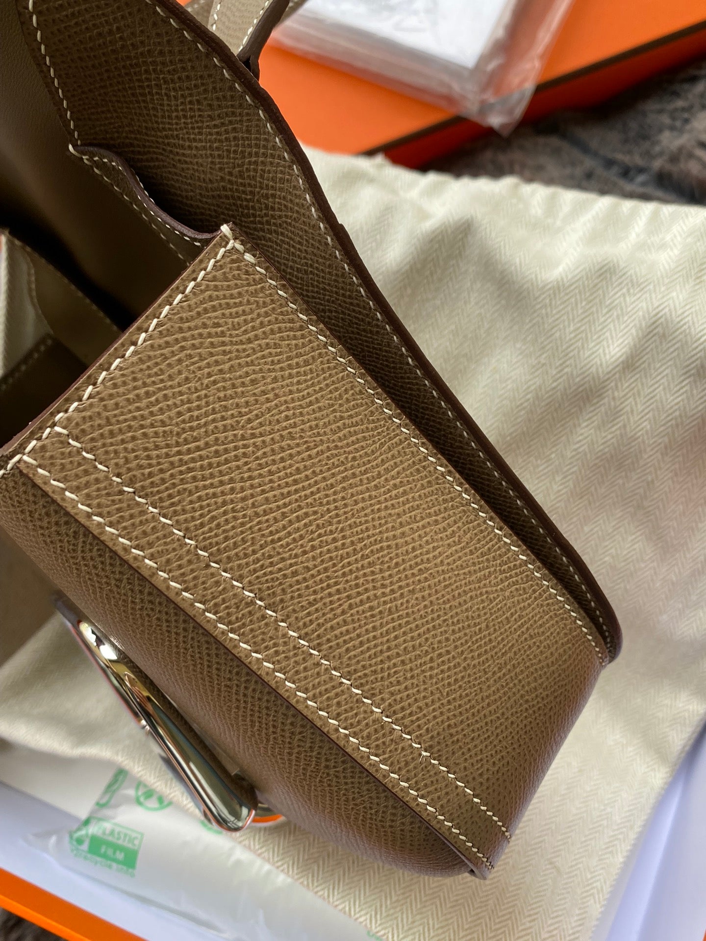 Hermès Birkin 30 Gold Epsom Leather Handbag with Palladium Hardware
