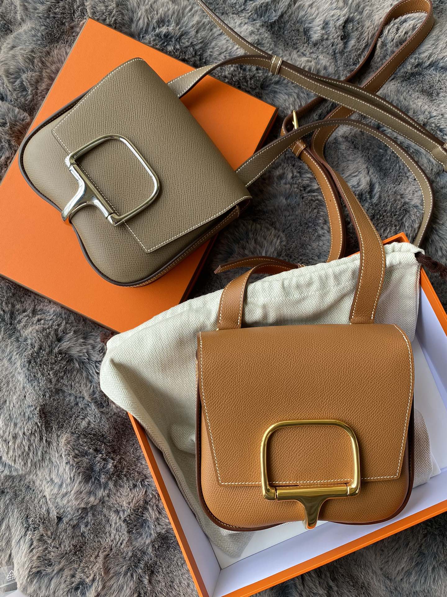 Hermès Della Cavalleria Mini Leather Crossbody Bag - Luxury Designer Handbag