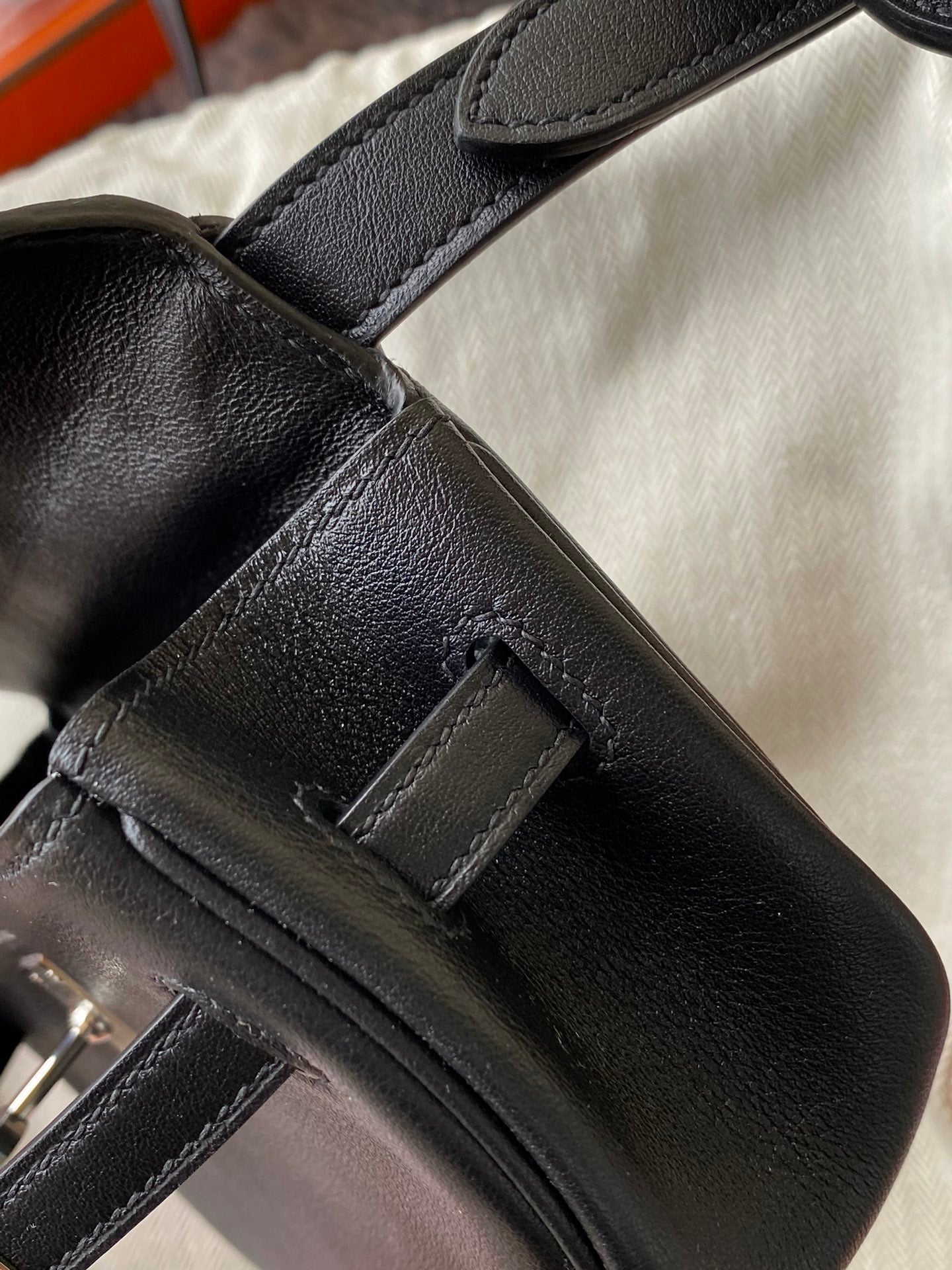 Hermès Kelly Moove Bag - Black Swift Leather with Palladium Hardware