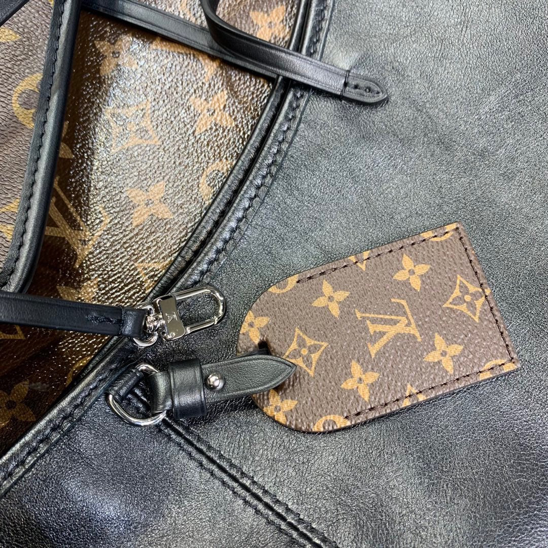 Louis Vuitton Low Key Hobo MM Black Calfskin Leather Shoulder Bag
