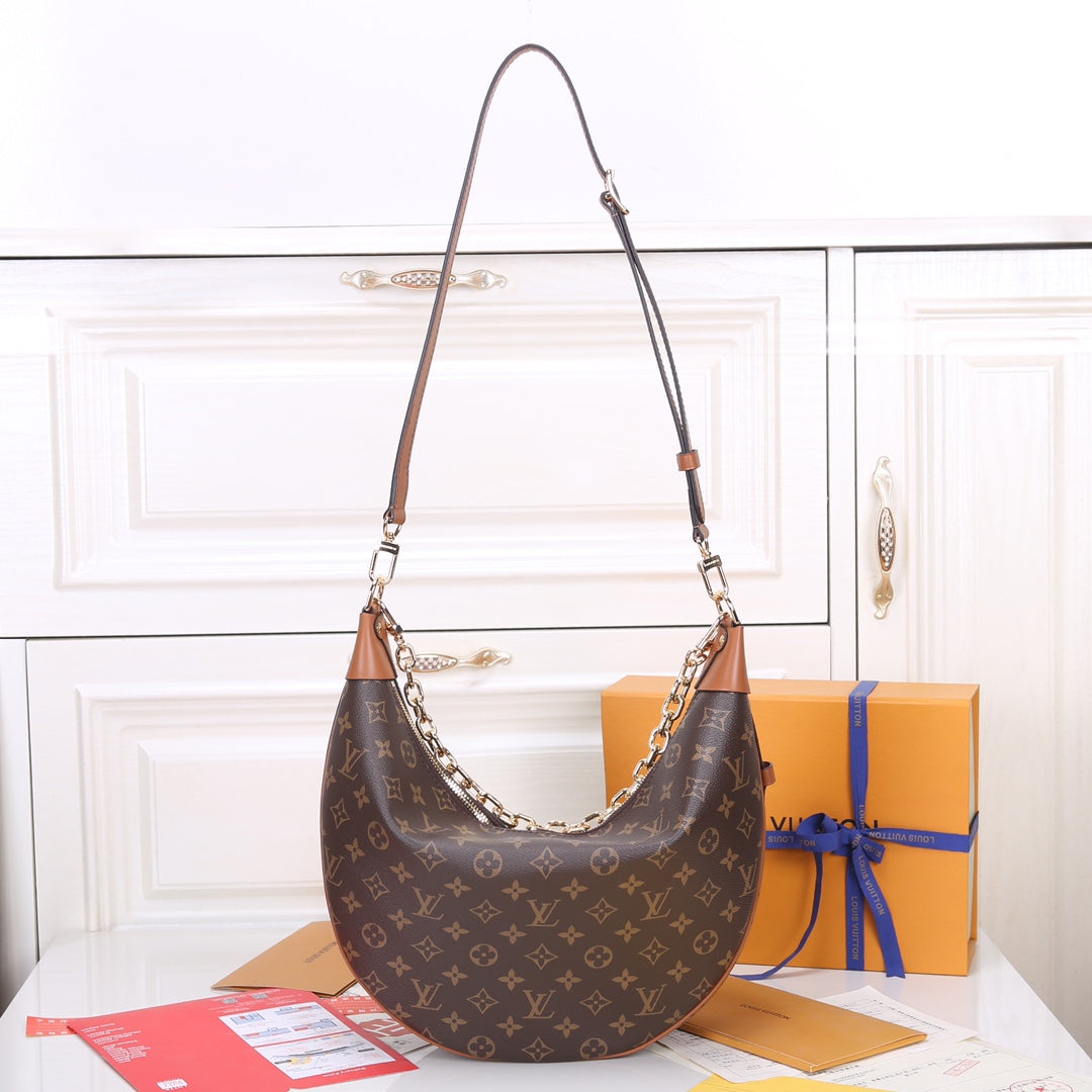 Louis Vuitton Loop GM Monogram Canvas Shoulder Bag - Brown