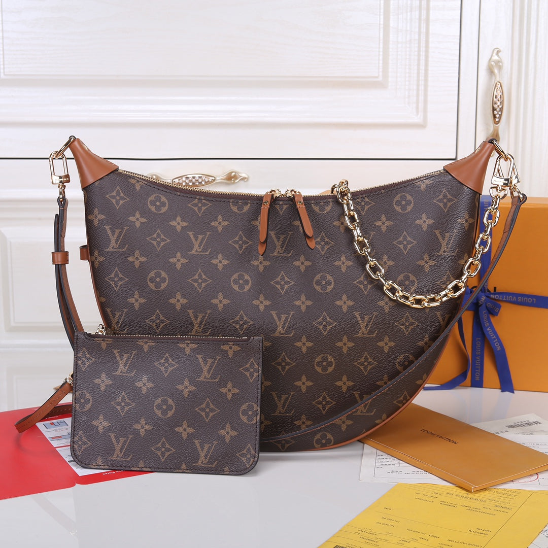 Louis Vuitton Loop GM Monogram Canvas Shoulder Bag - Brown