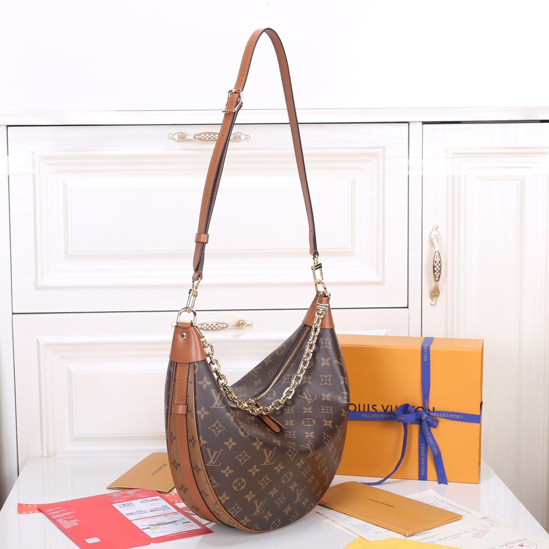 Louis Vuitton Loop GM Monogram Canvas Shoulder Bag - Brown