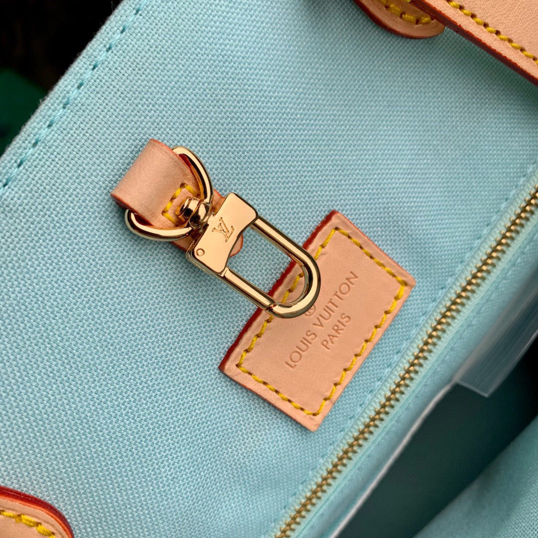 Louis Vuitton Onthego MM Bag Damier Lichen Coated Canvas - By The Pool Collection