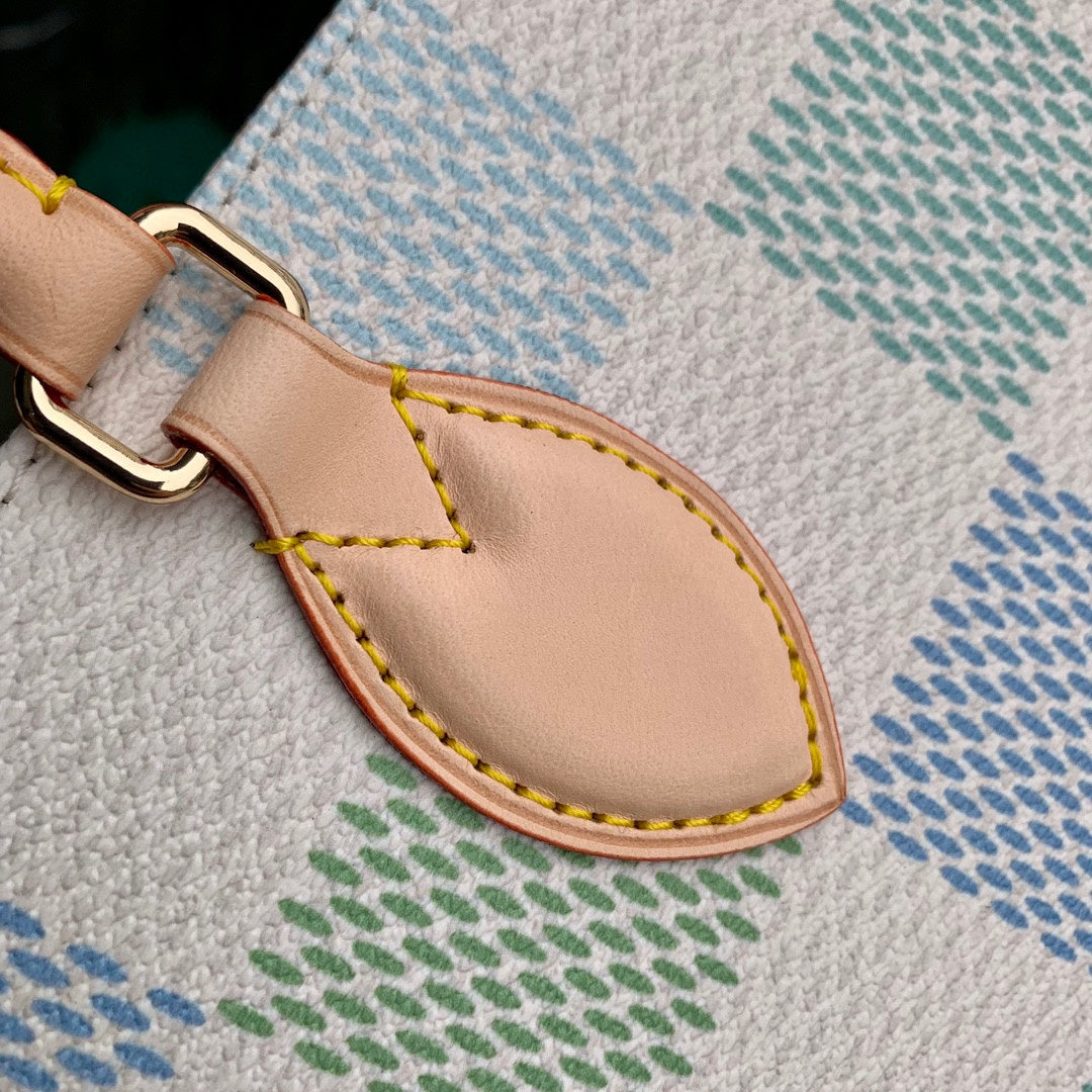 Louis Vuitton Onthego MM Bag Damier Lichen Coated Canvas - By The Pool Collection