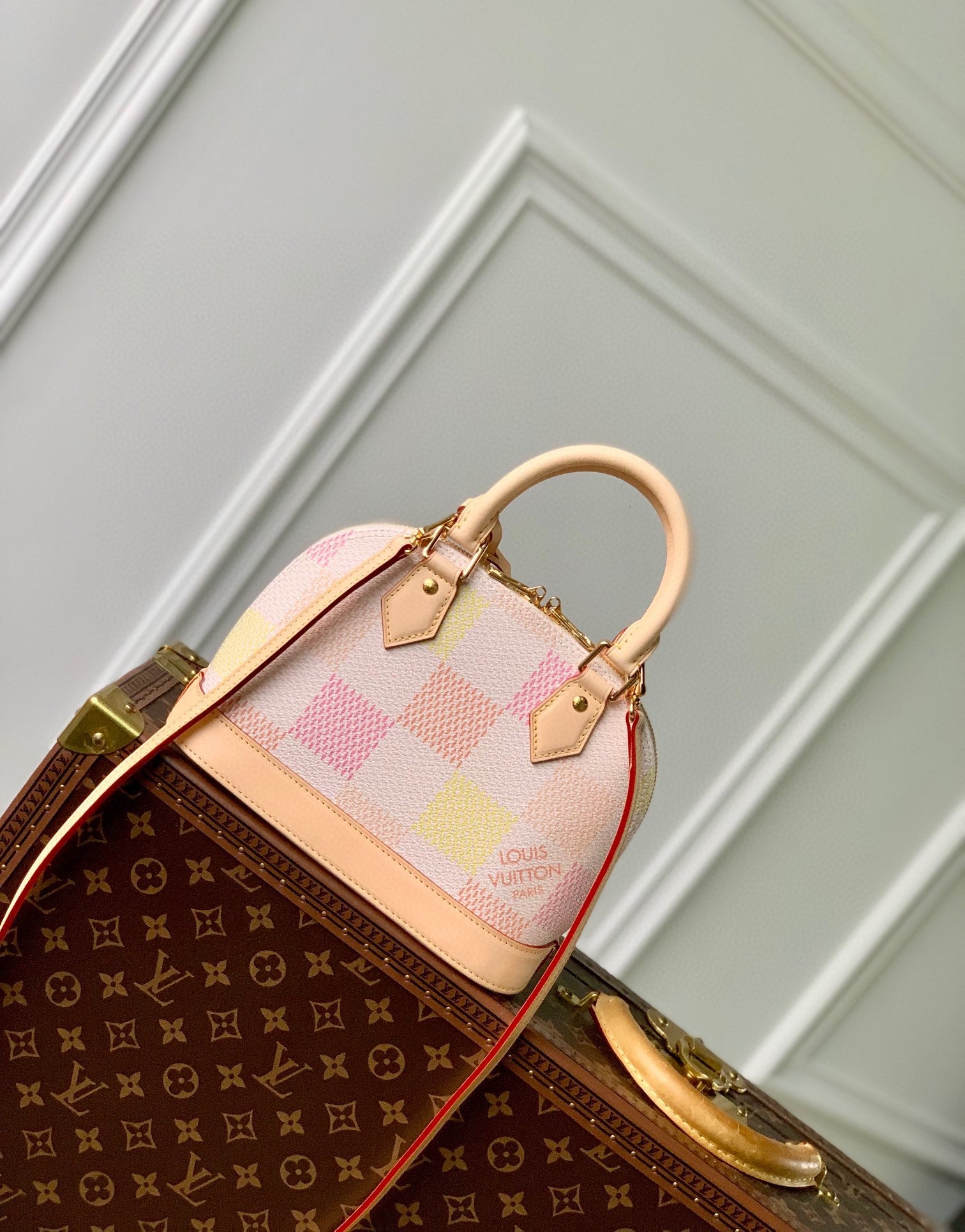 Louis Vuitton Alma BB Damierlicious Pastel Damier Azur Canvas Handbag
