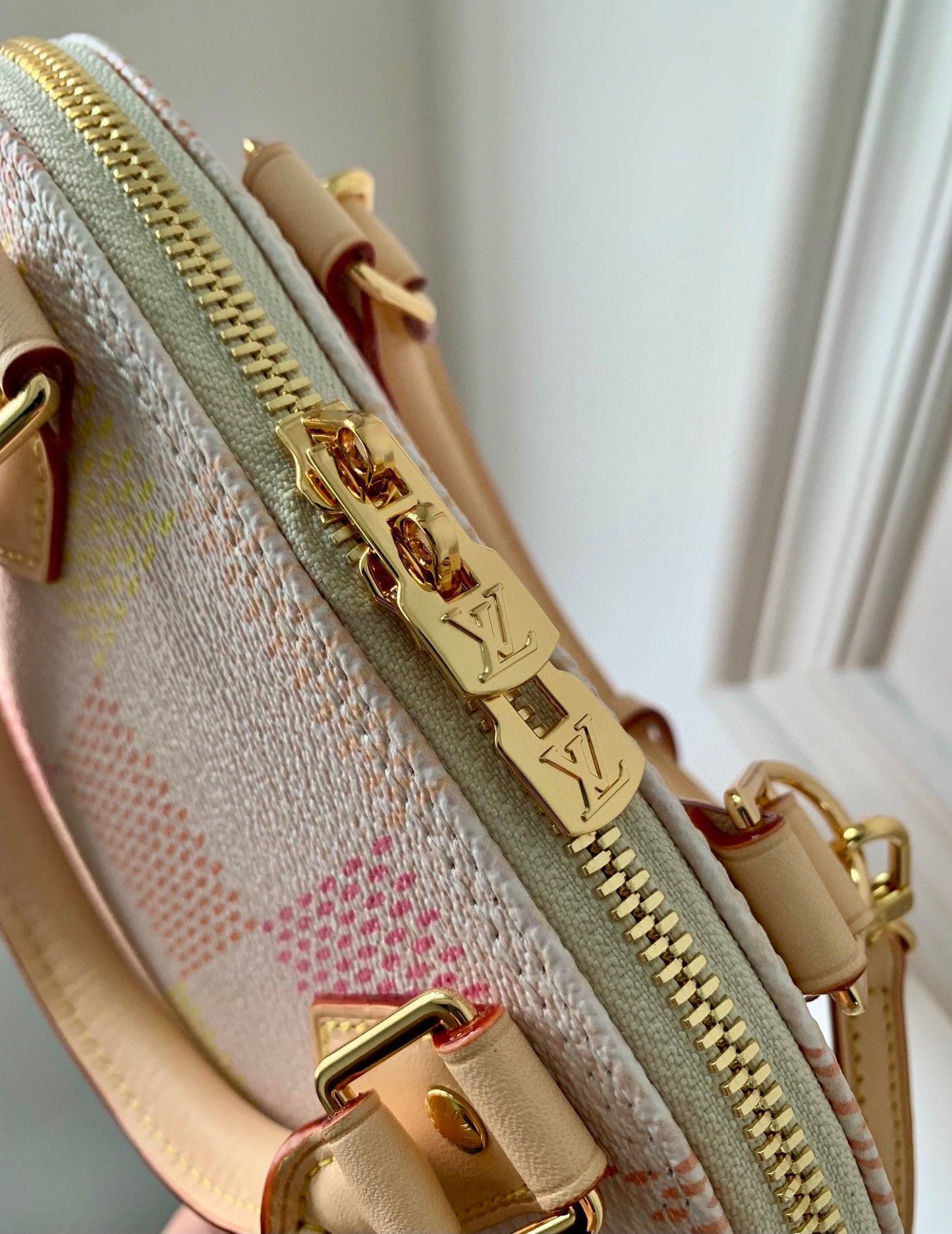 Louis Vuitton Alma BB Damierlicious Pastel Damier Azur Canvas Handbag