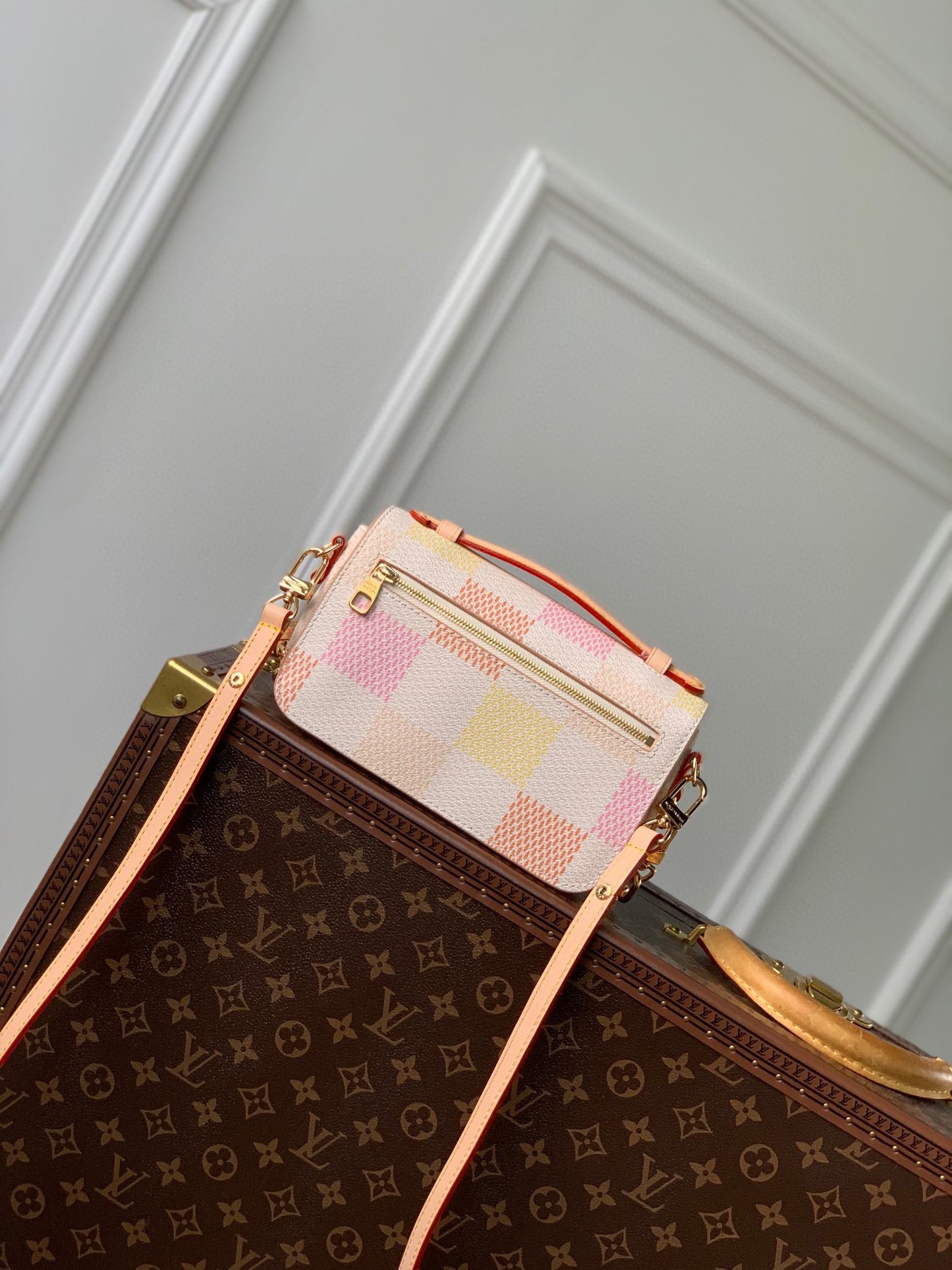 Louis Vuitton Pochette Métis East West Damier Lichen Shoulder Bag