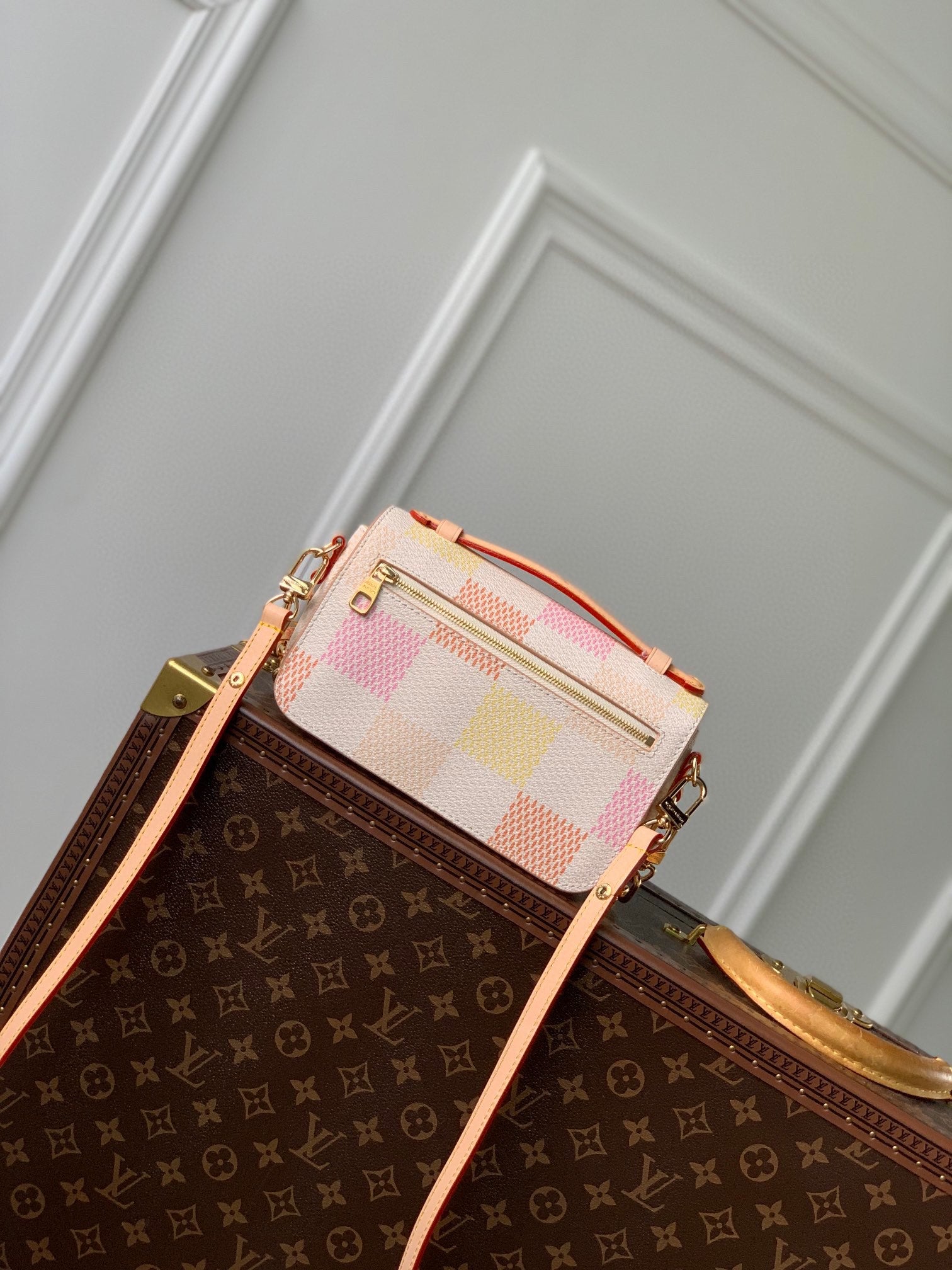 Louis Vuitton Pochette Métis East West Damier Lichen Shoulder Bag
