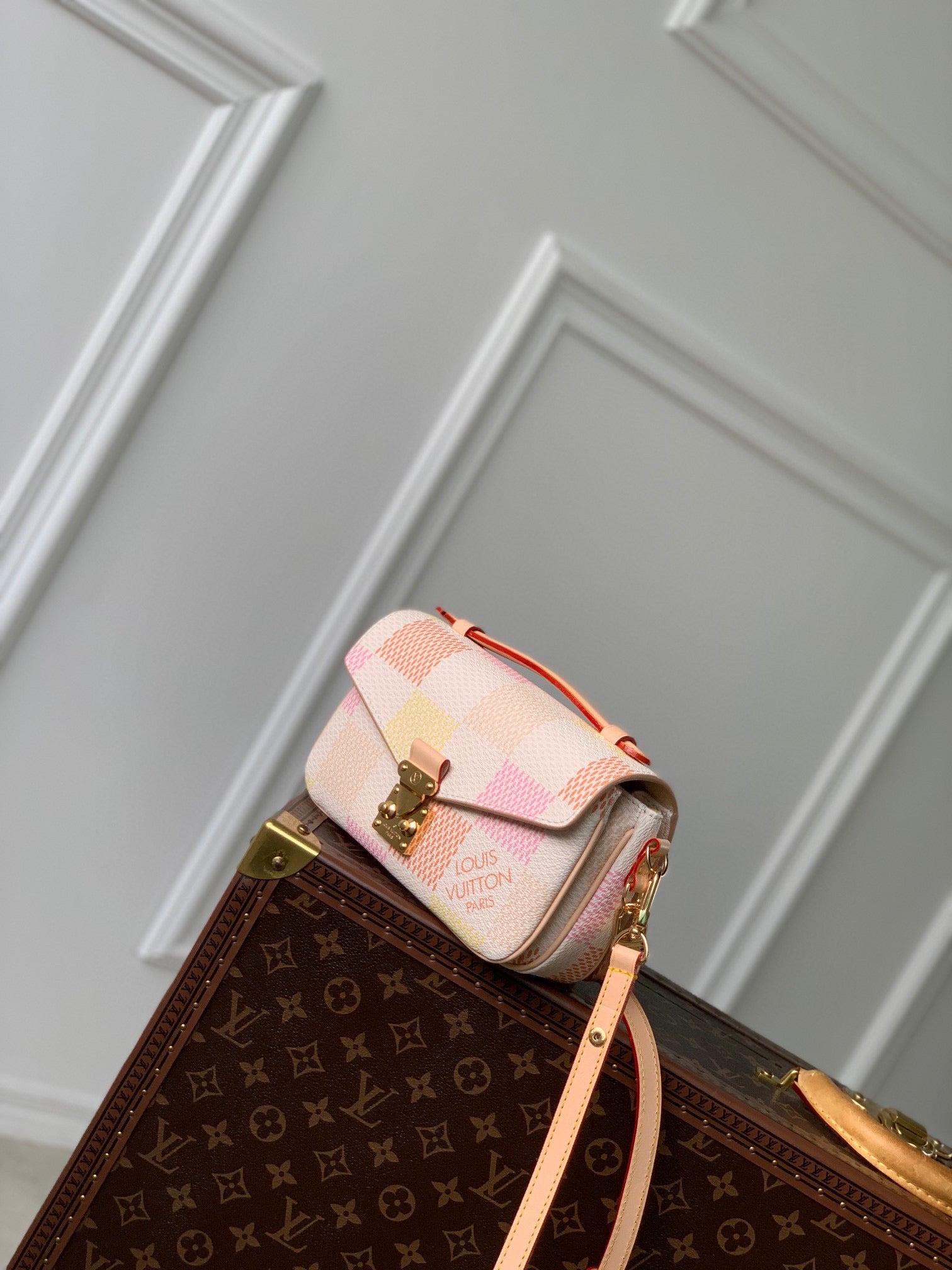 Louis Vuitton Pochette Métis East West Damier Lichen Shoulder Bag