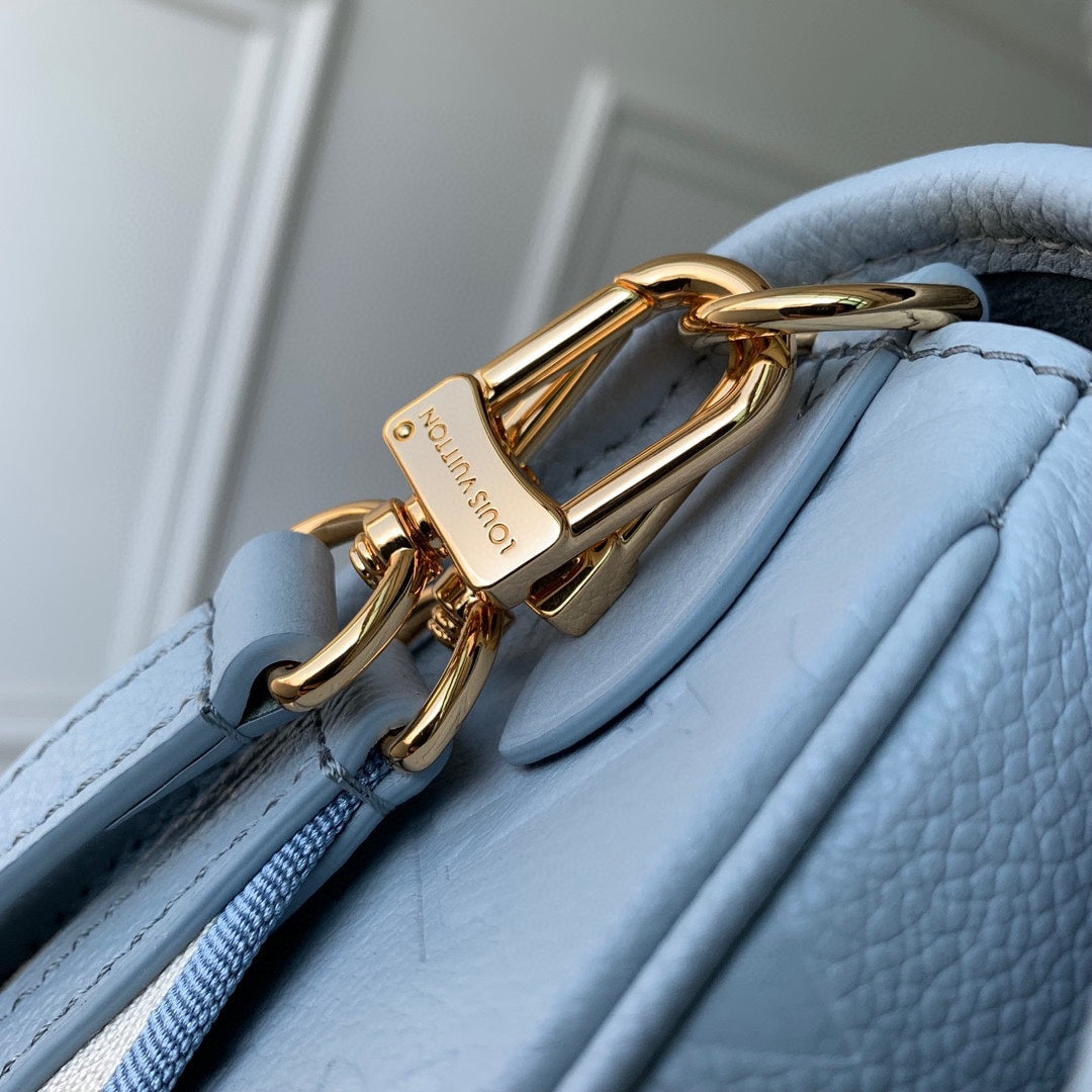 Louis Vuitton Diane Monogram Empreinte Leather Shoulder Bag - Light Blue