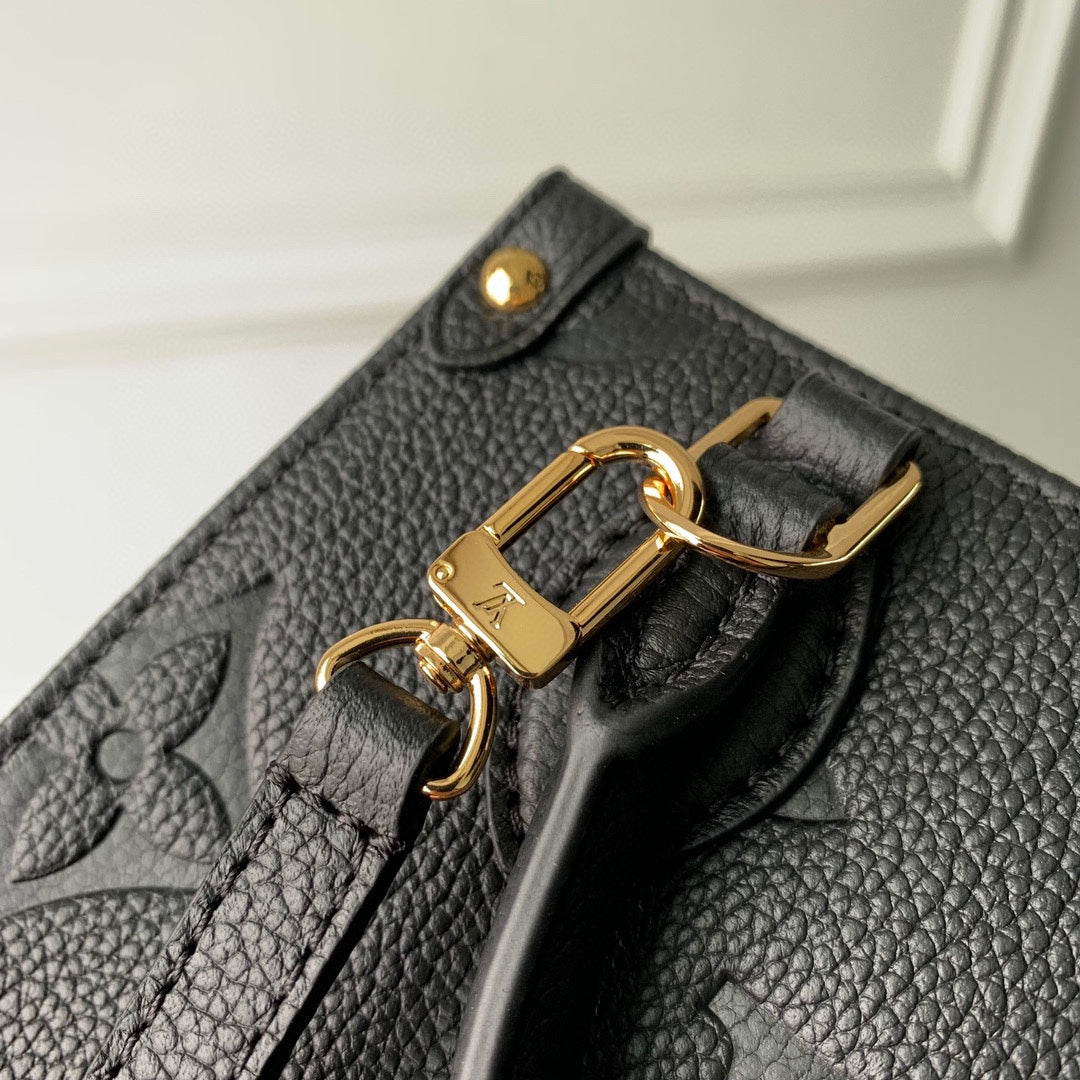Louis Vuitton OnTheGo PM Monogram Empreinte Leather Handbag - Black