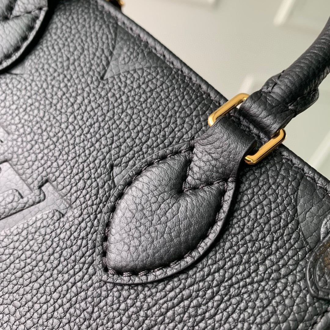 Louis Vuitton OnTheGo PM Monogram Empreinte Leather Handbag - Black