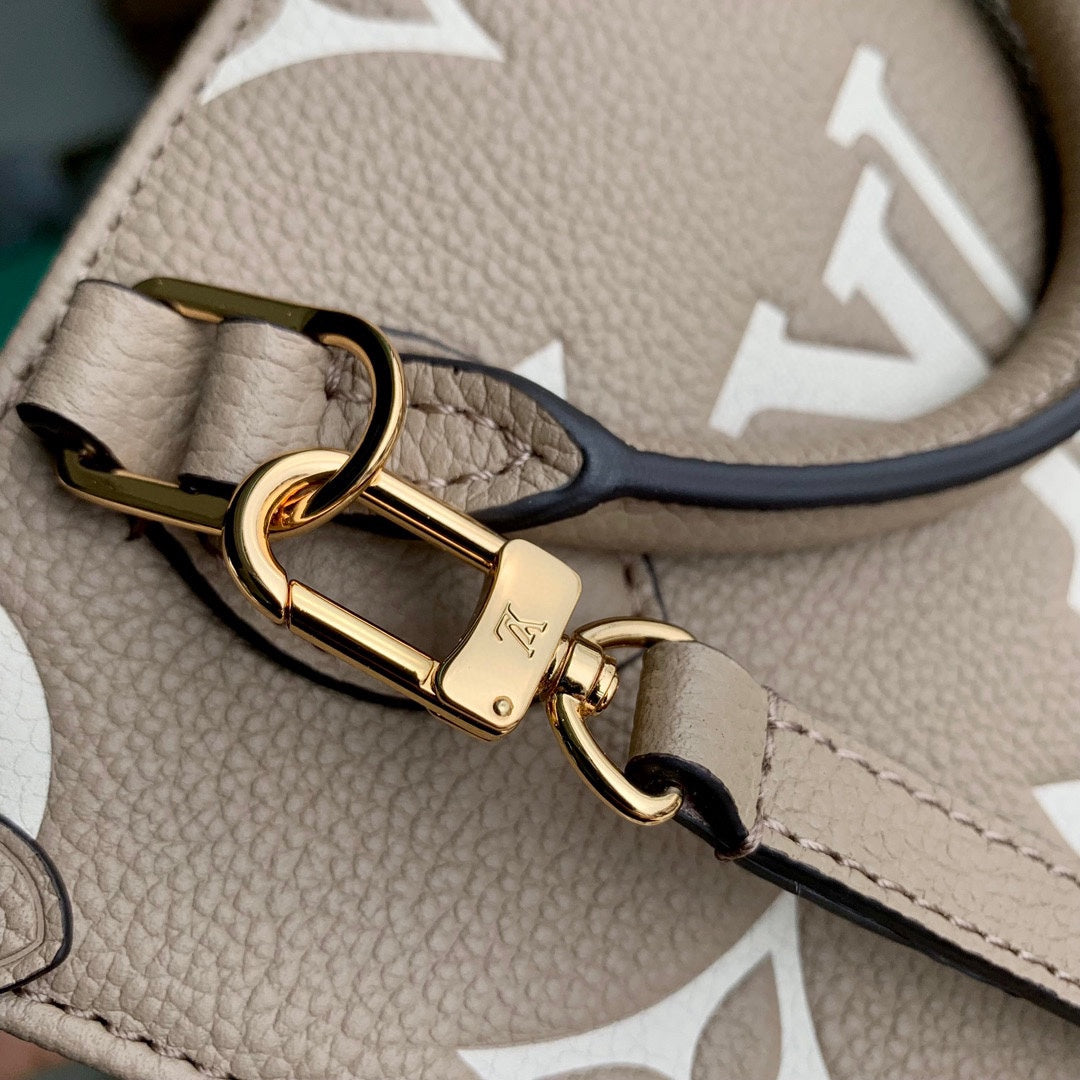 Louis Vuitton Petit Sac Plat Monogram Empreinte Leather Turtledove/Cream