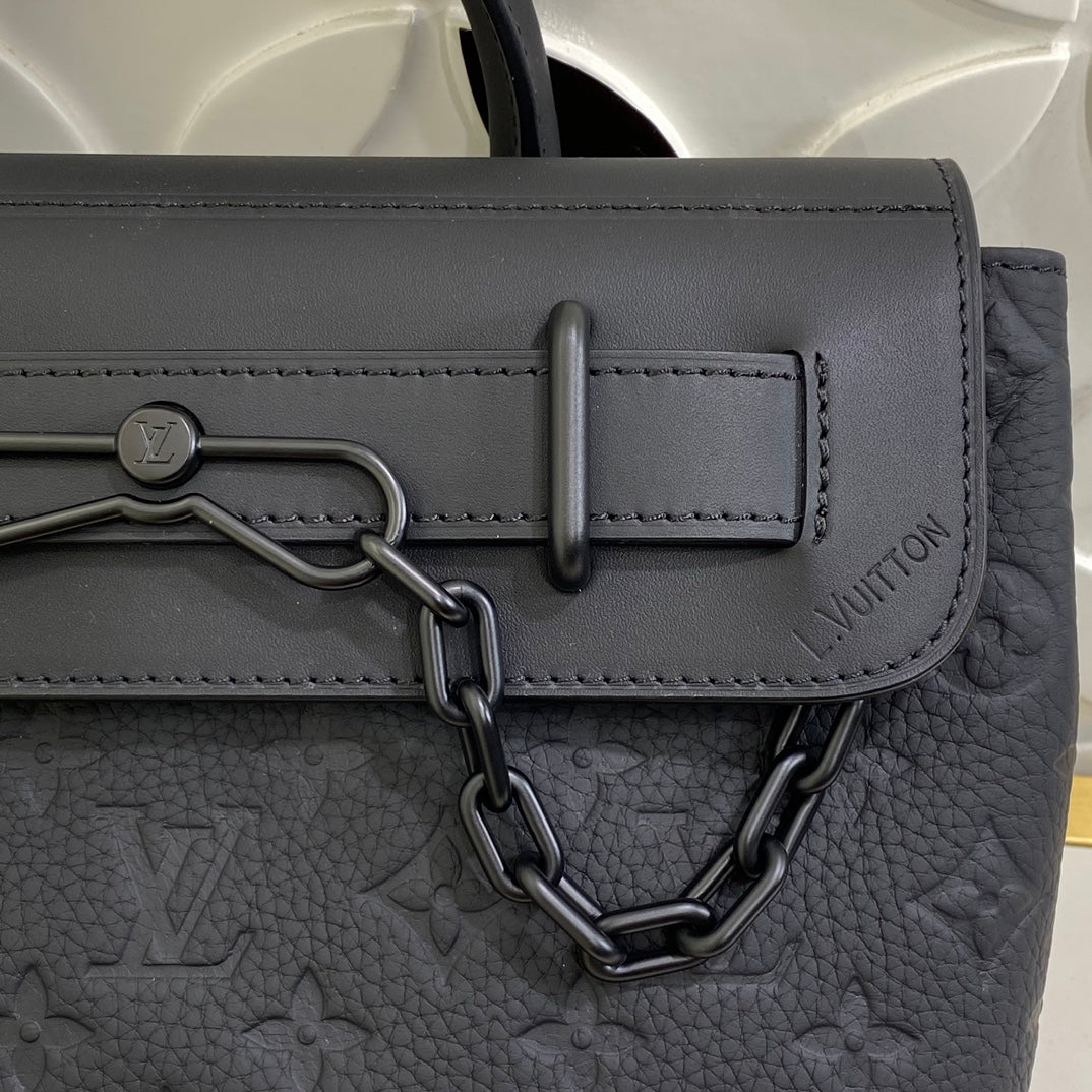 Louis Vuitton Steamer Monogram Empreinte Black Leather Bag