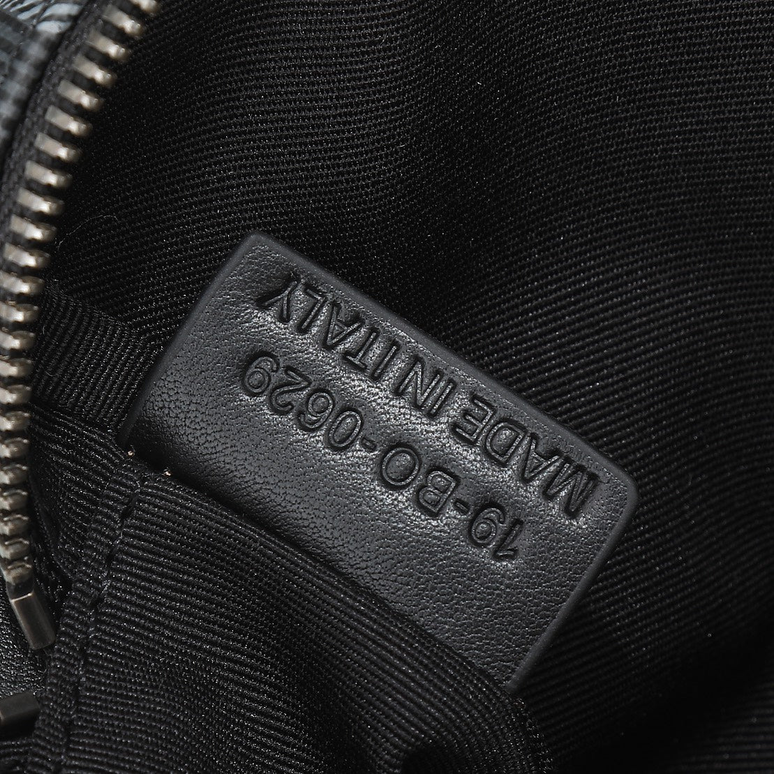 Dior Black CD Diamond Canvas Saddle Pouch Crossbody Bag