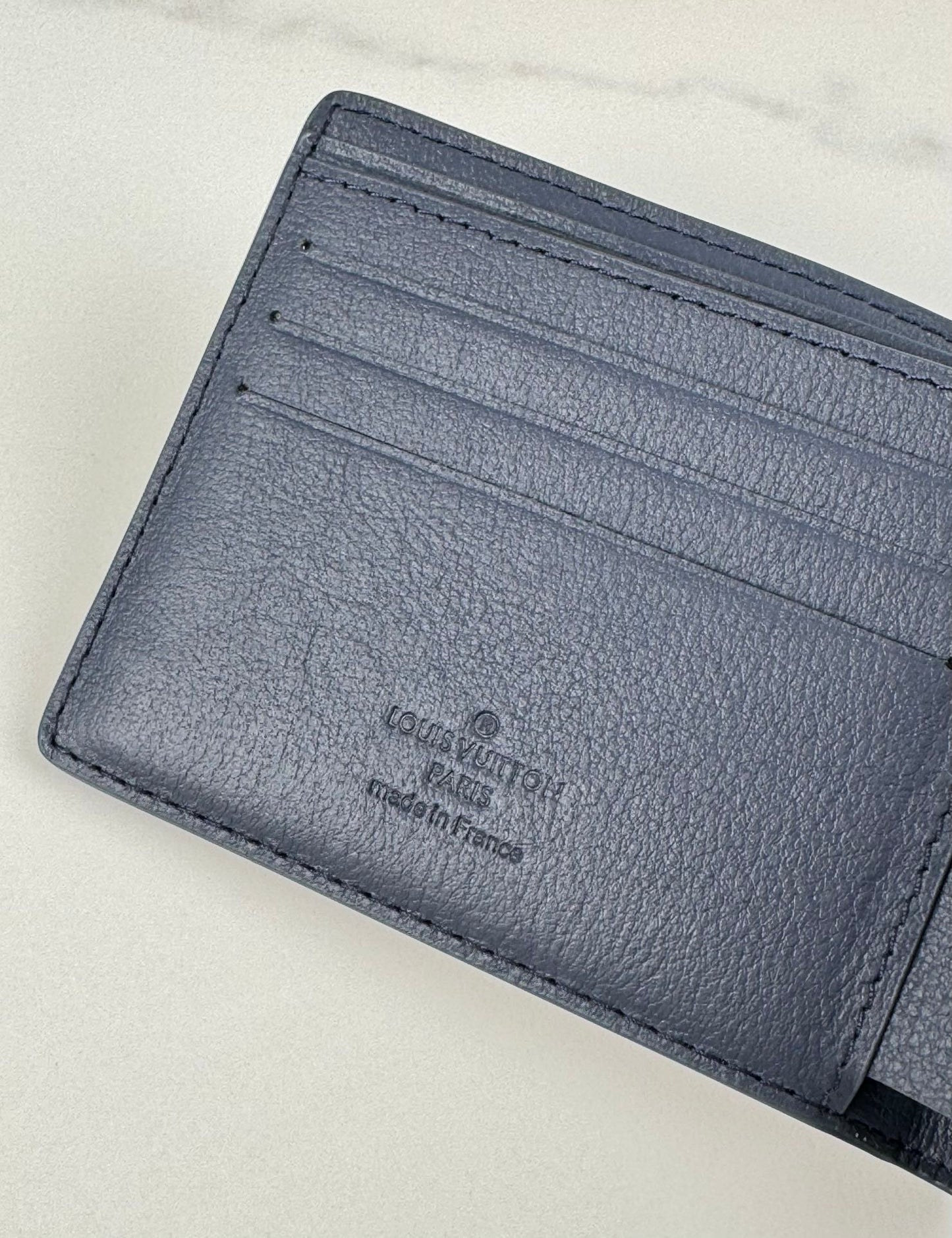 Louis Vuitton Monogram Multiple Wallet - Navy Blue Leather