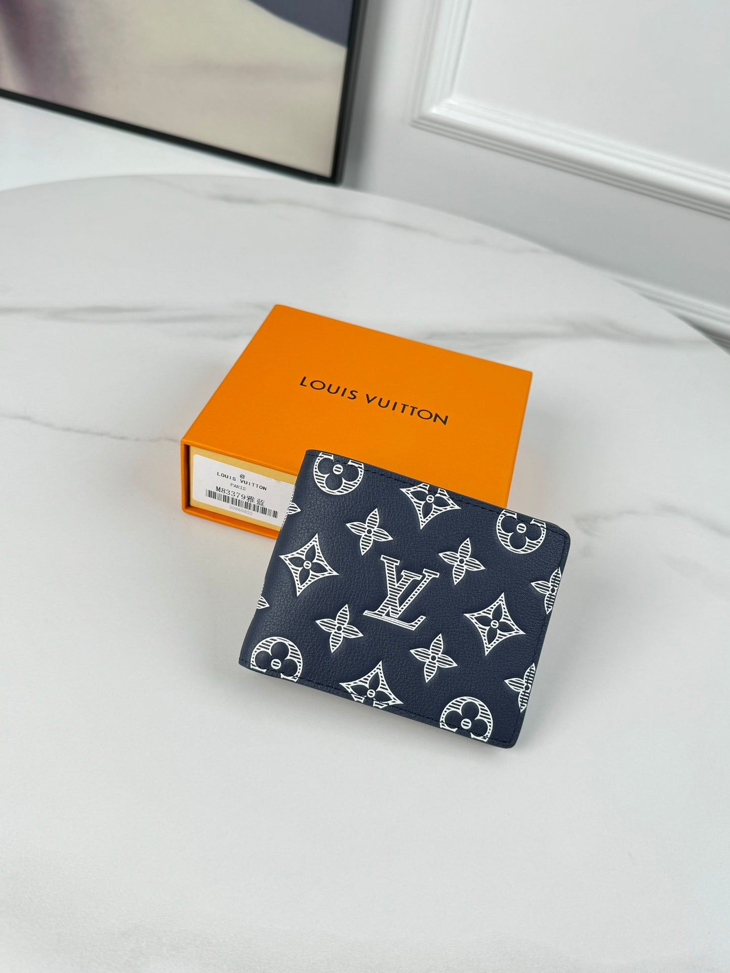 Louis Vuitton Monogram Multiple Wallet - Navy Blue Leather