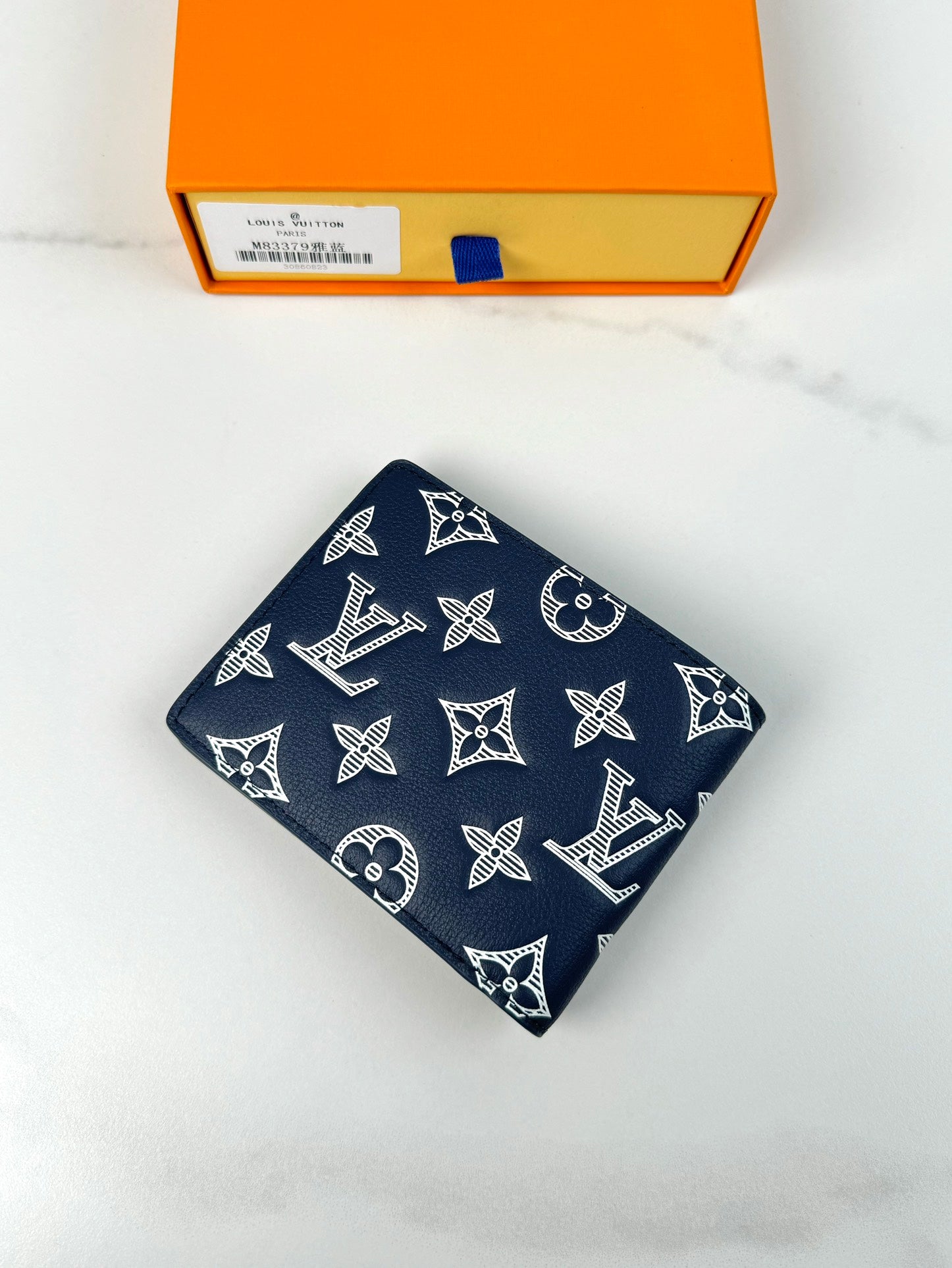 Louis Vuitton Monogram Multiple Wallet - Navy Blue Leather