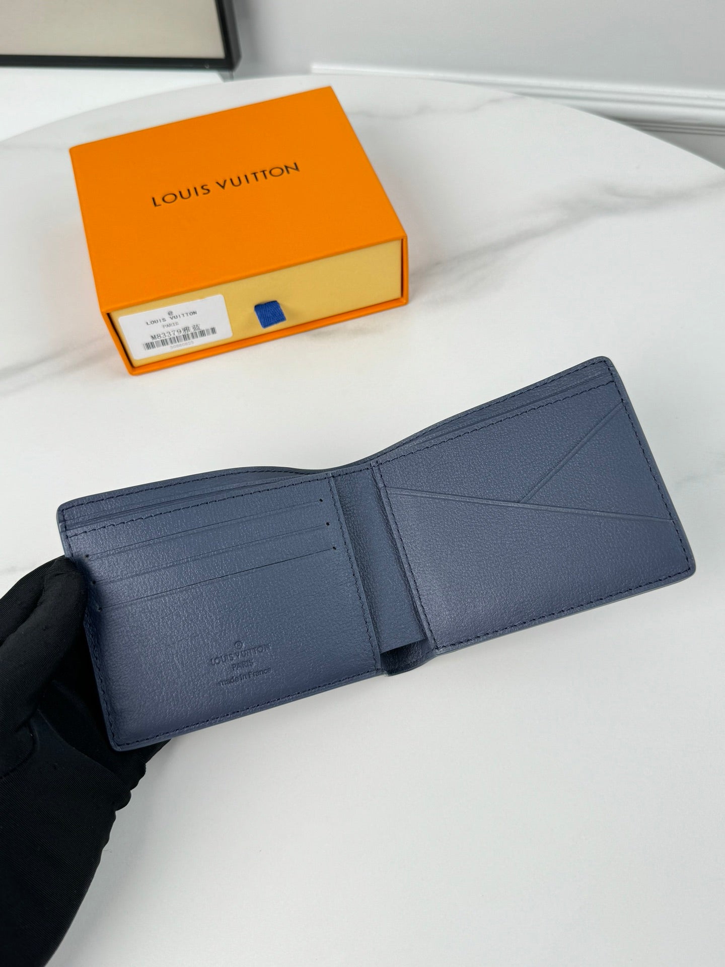 Louis Vuitton Monogram Multiple Wallet - Navy Blue Leather