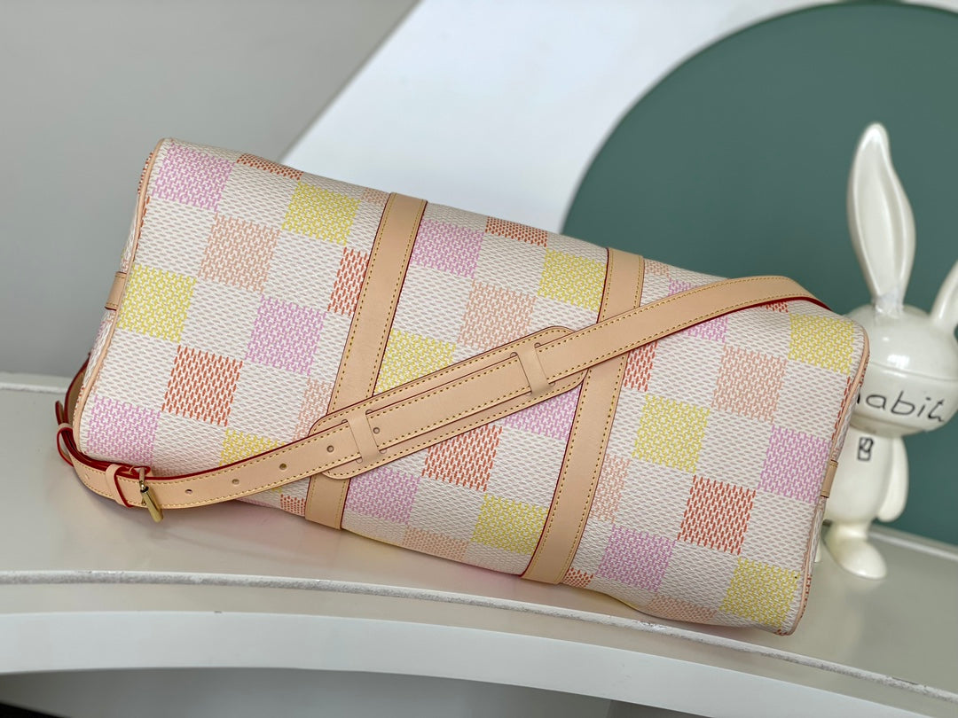 Louis Vuitton x Tyler, The Creator Keepall Bandoulière 45 Craggy Damier Pastel