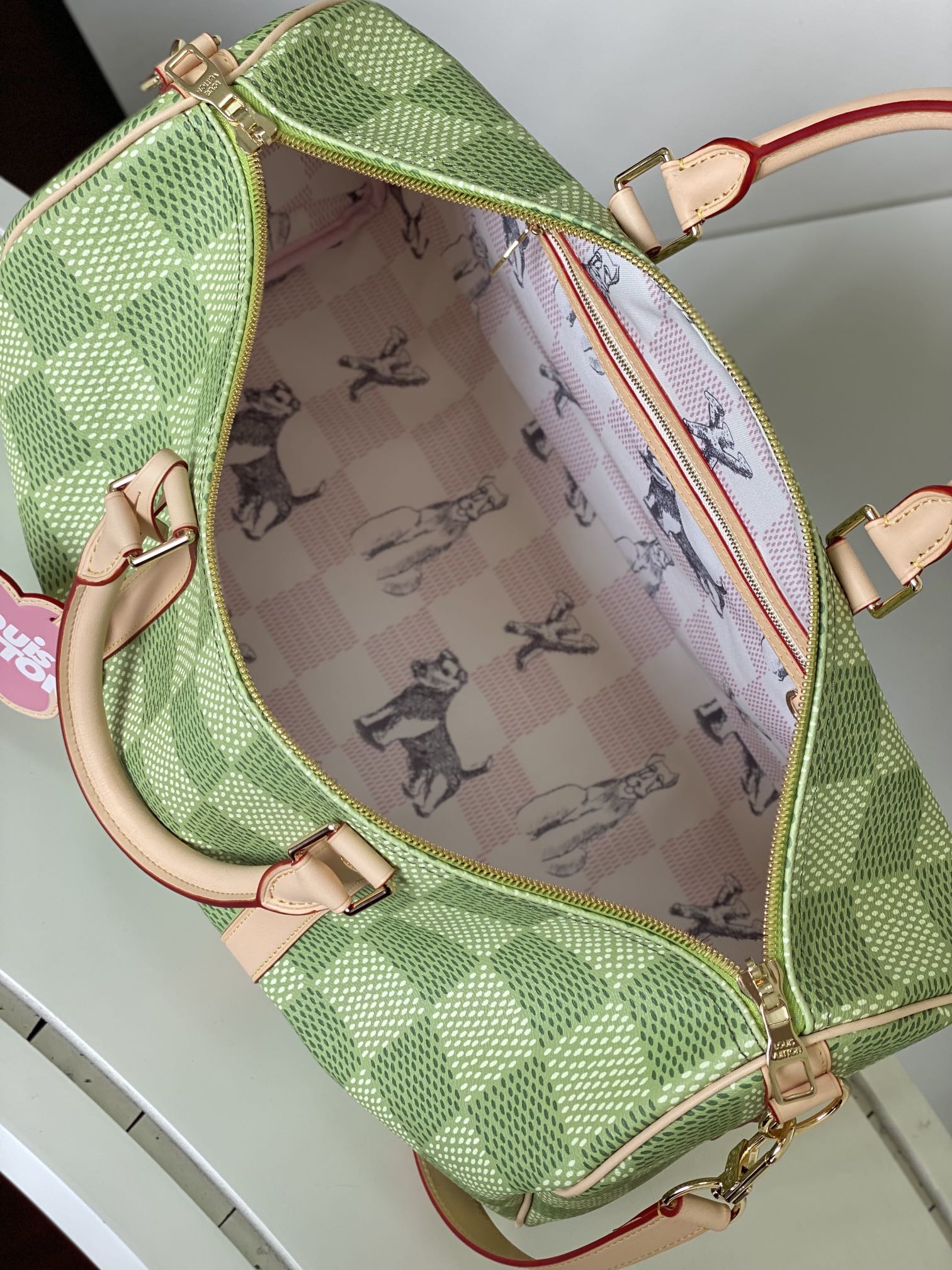 Louis Vuitton Pharrell Williams Speedy P9 Bandoulière 40 Damier Pop Green
