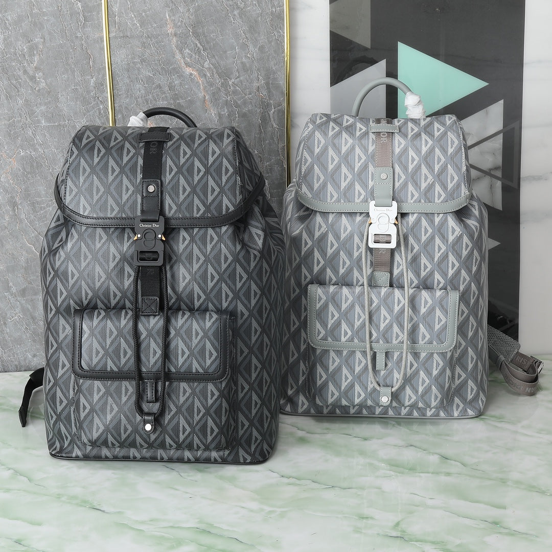 Luxury Geometric Monogram Canvas Backpack - Designer Inspired Men's Fashion Travel Daypack
