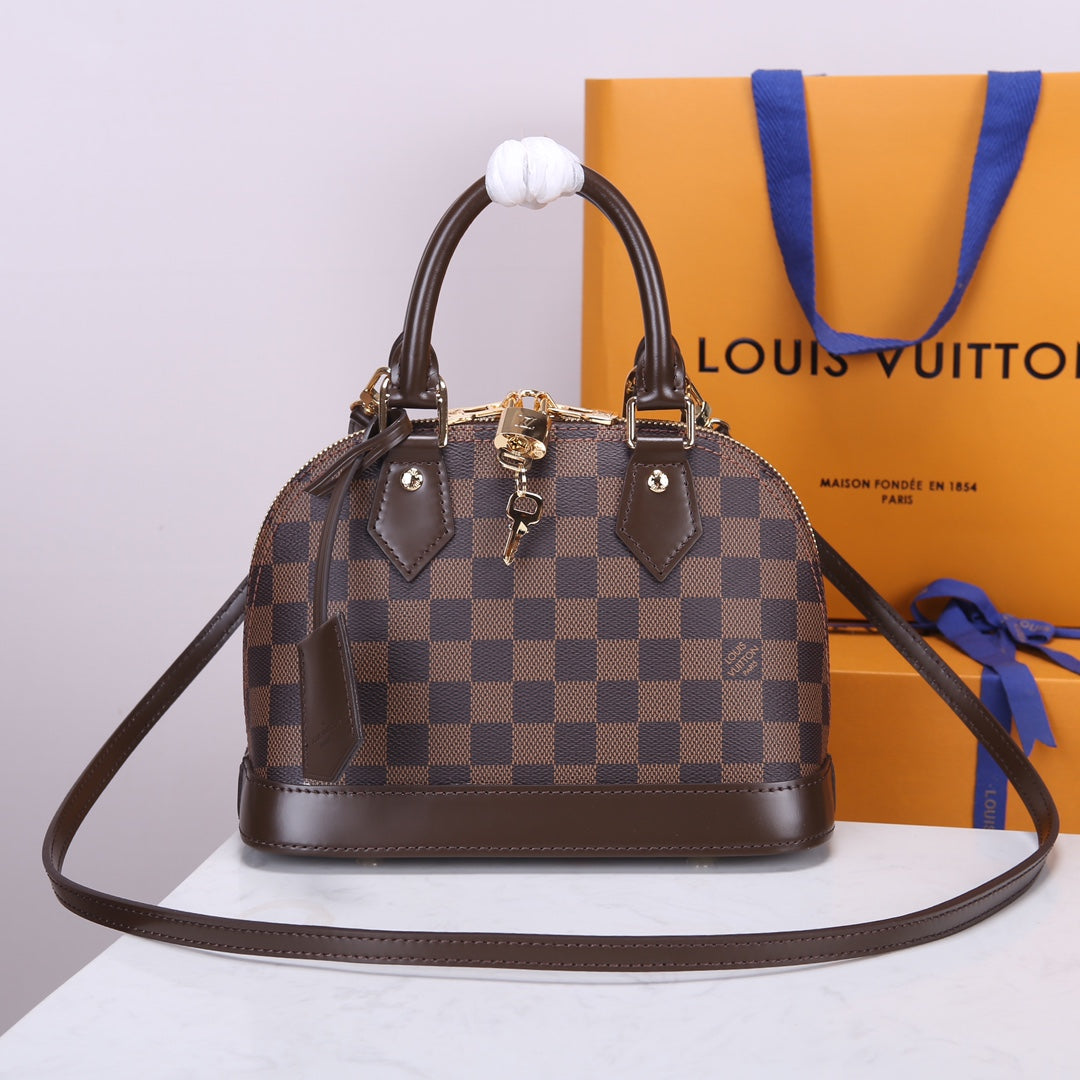 Louis Vuitton Alma BB Damier Ebene Handbag - Brown