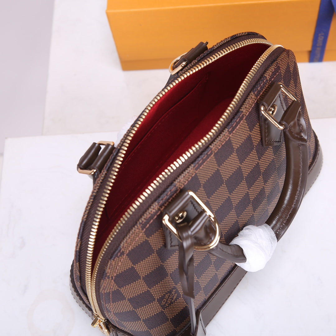 Louis Vuitton Alma BB Damier Ebene Handbag - Brown