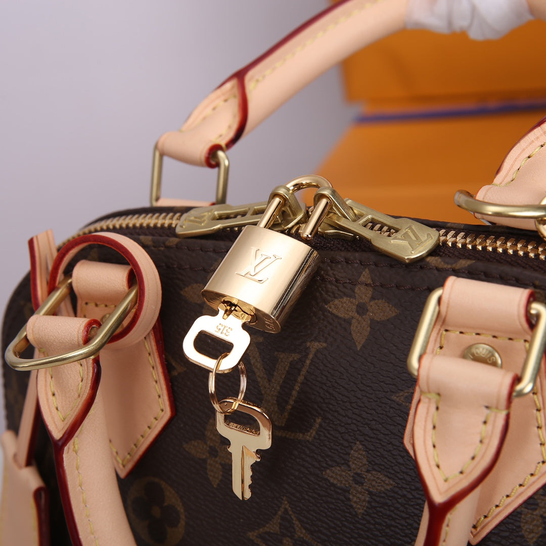 Louis Vuitton Alma BB Monogram Canvas Shoulder Bag - Brown