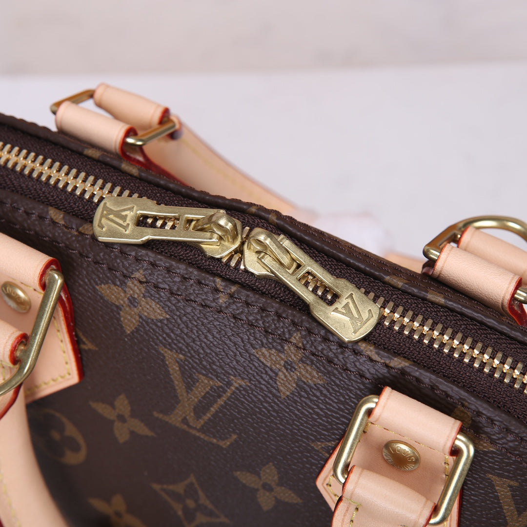 Louis Vuitton Alma BB Monogram Canvas Shoulder Bag - Brown