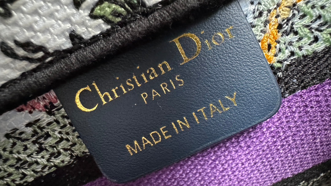 Christian Dior Mini Book Tote - Multicolor Floral Print Canvas Handbag