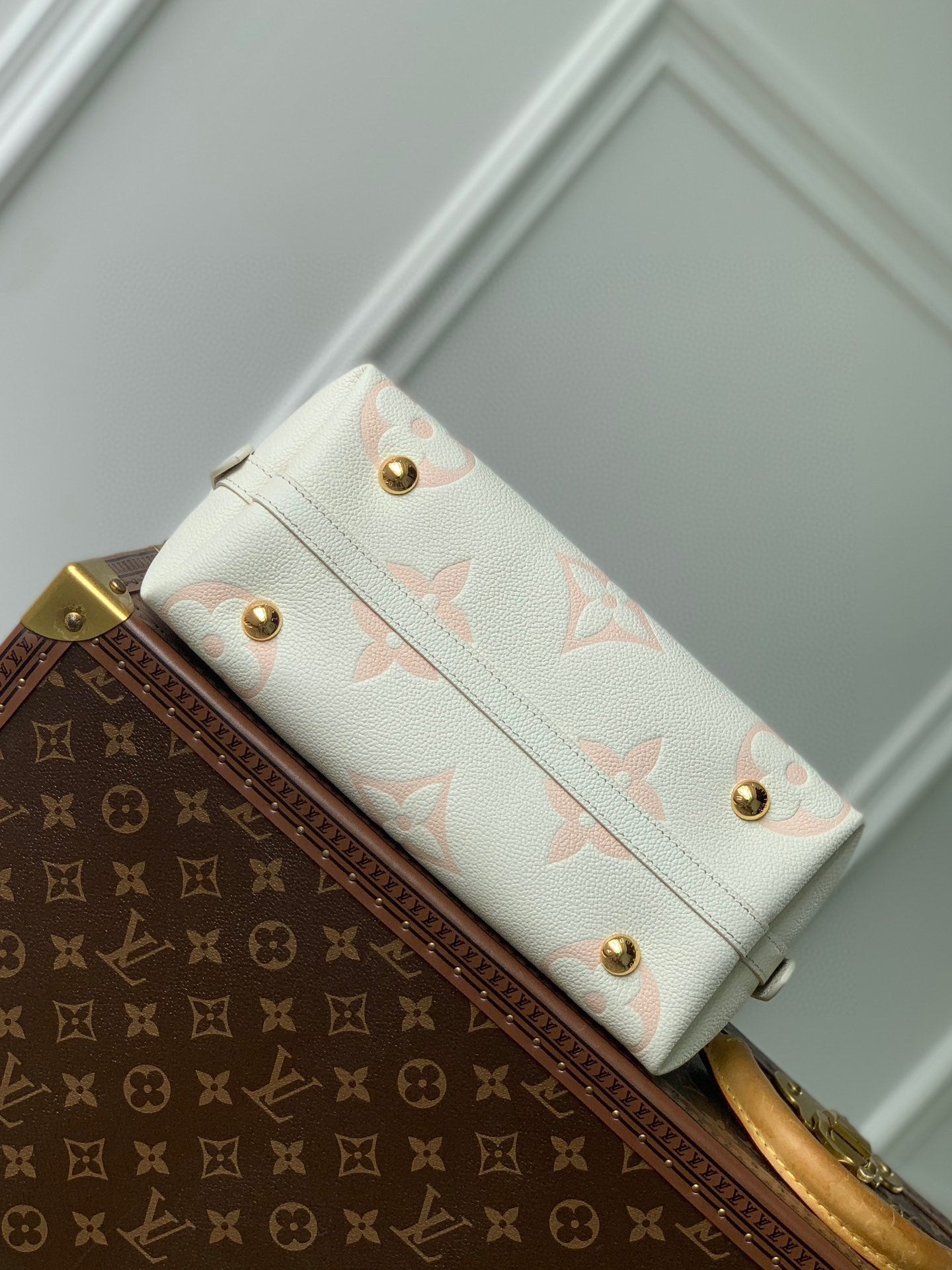 Louis Vuitton Monogram Small Shoulder Bag in White and Light Pink