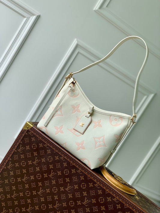 Louis Vuitton Monogram Small Shoulder Bag in White and Light Pink