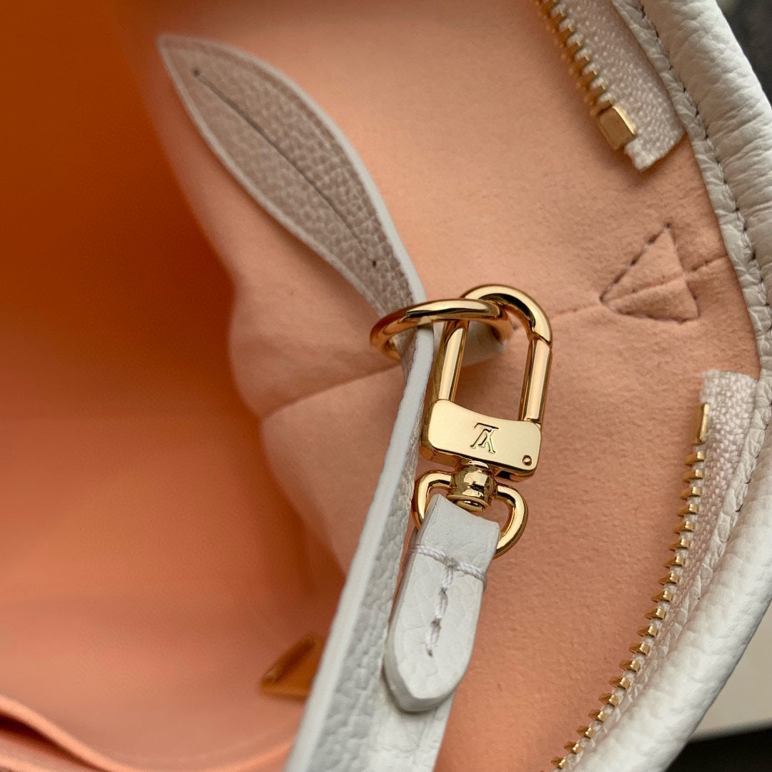 Louis Vuitton Monogram Small Shoulder Bag in White and Light Pink