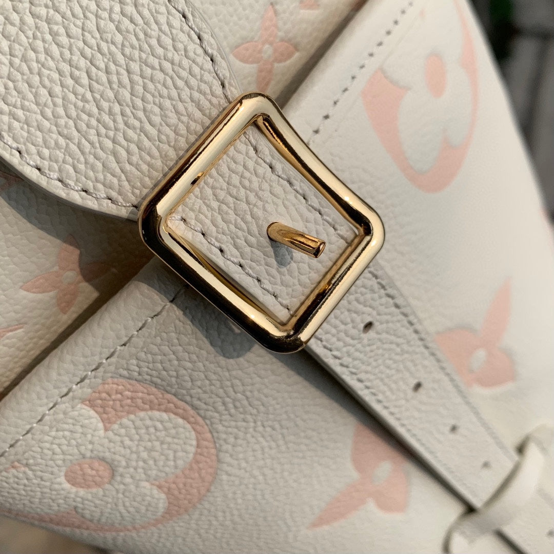 Louis Vuitton Monogram Small Shoulder Bag in White and Light Pink