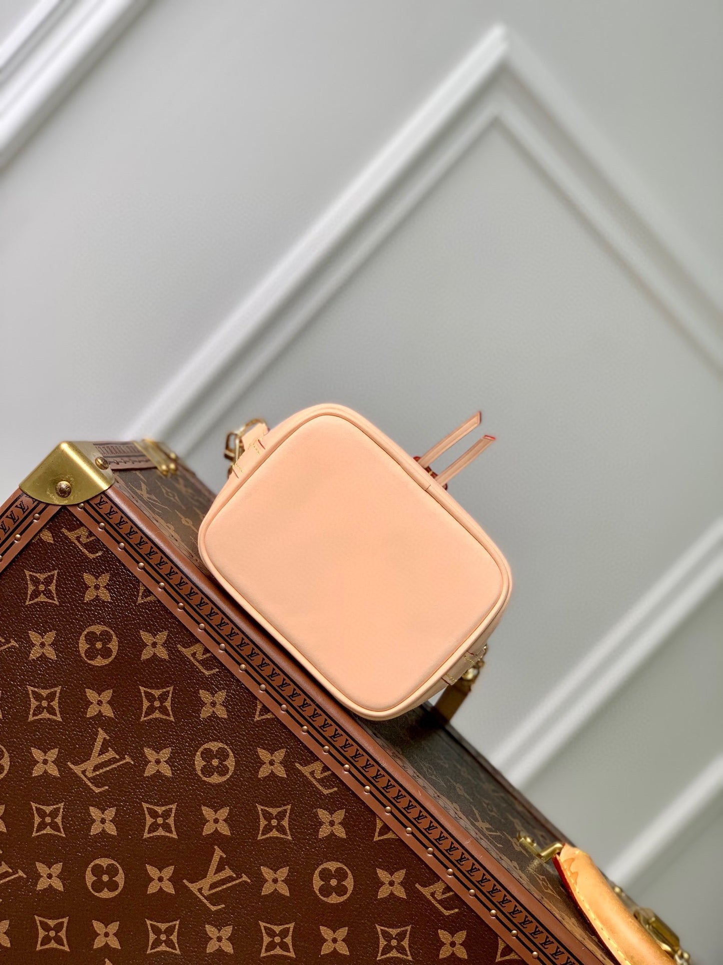 Louis Vuitton Nano Noé Bucket Bag - White &amp; Grey Monogram Canvas