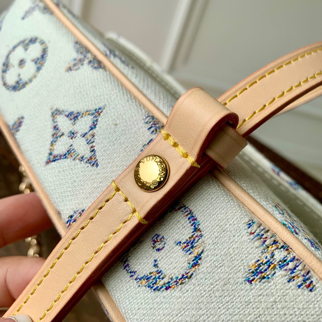 Louis Vuitton White Monogram Easy Pouch on Strap - Luxury Leather Crossbody Bag