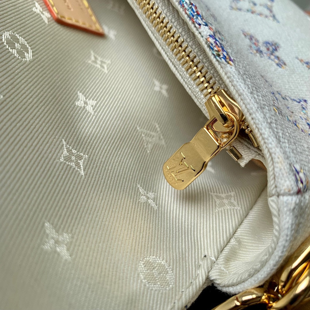 Louis Vuitton White Monogram Easy Pouch on Strap - Luxury Leather Crossbody Bag