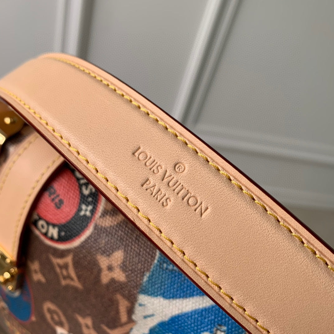 Louis Vuitton Monogram Petite Malle World Tour Edition Handbag