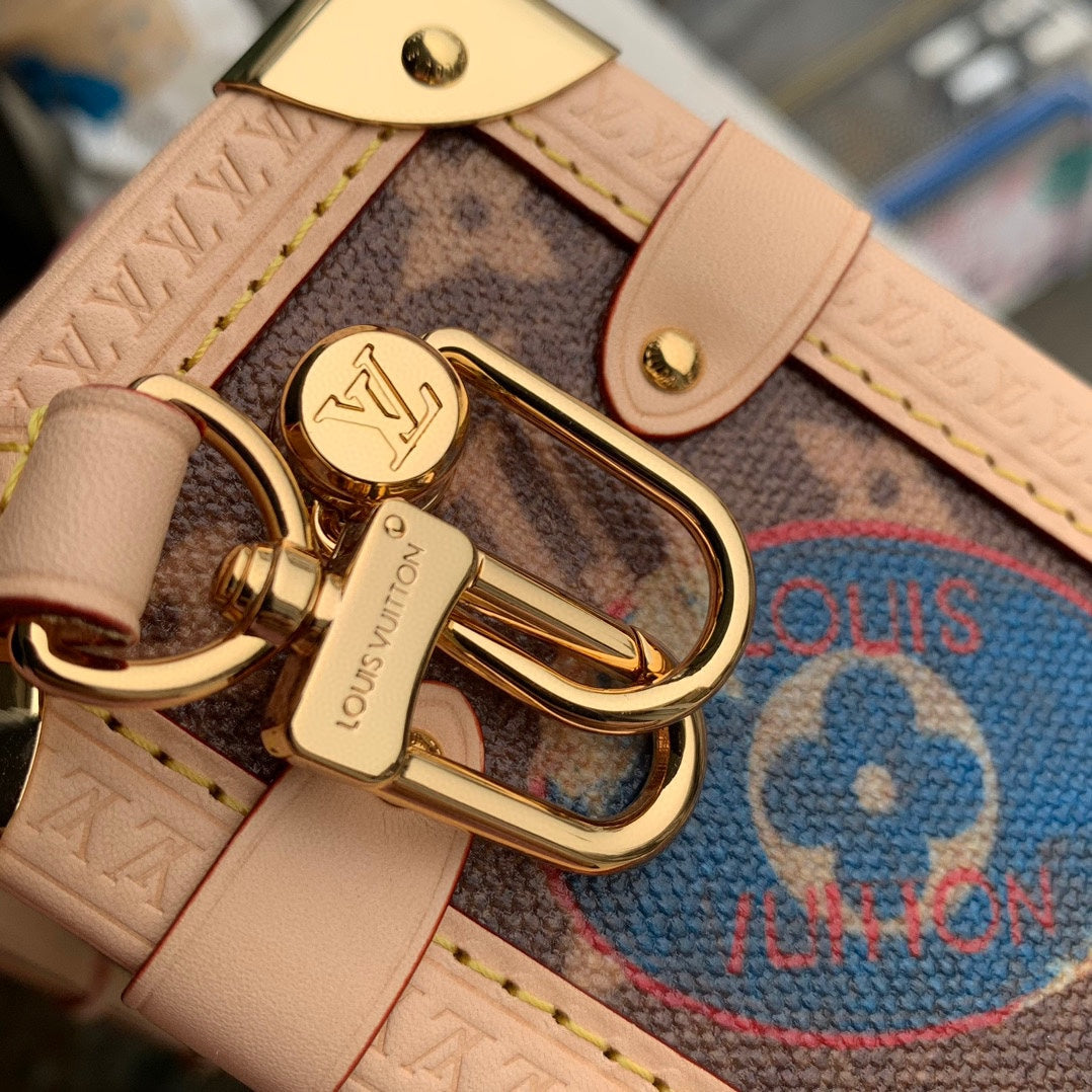 Louis Vuitton Monogram Petite Malle World Tour Edition Handbag