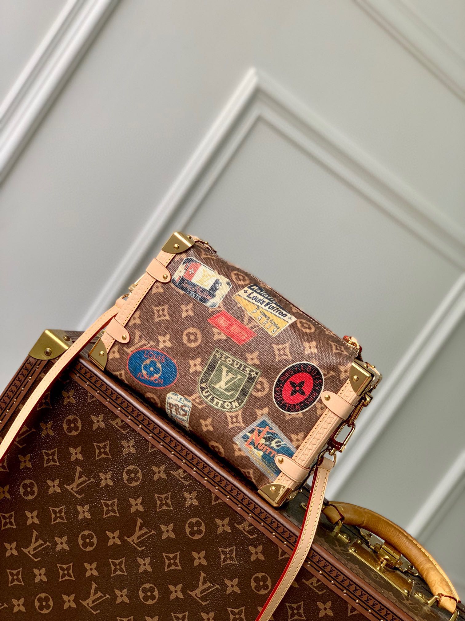 Louis Vuitton Monogram Petite Malle World Tour Edition Handbag