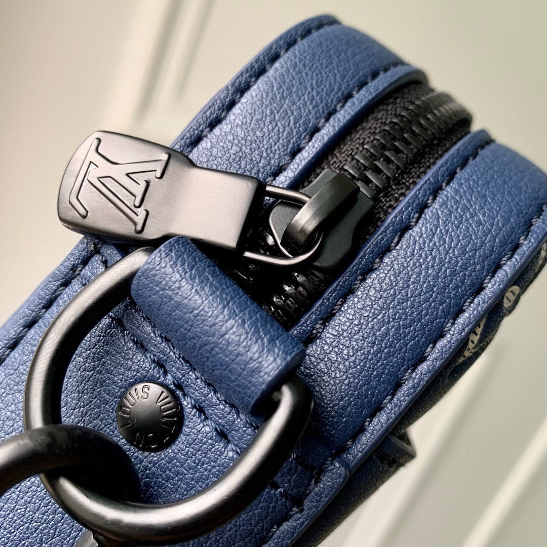 Blue Monogram Multi-Pochette Accessories Crossbody Bag with Detachable Pouches