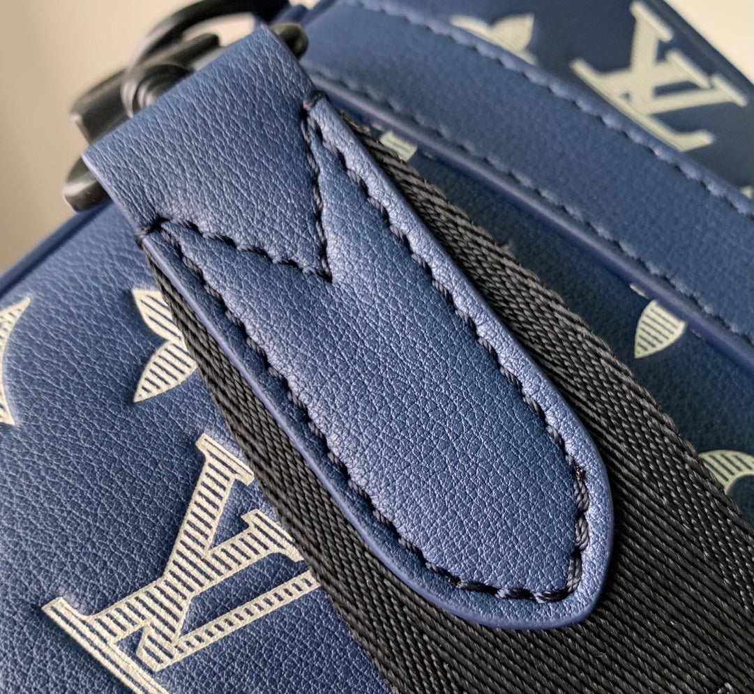 Blue Monogram Multi-Pochette Accessories Crossbody Bag with Detachable Pouches