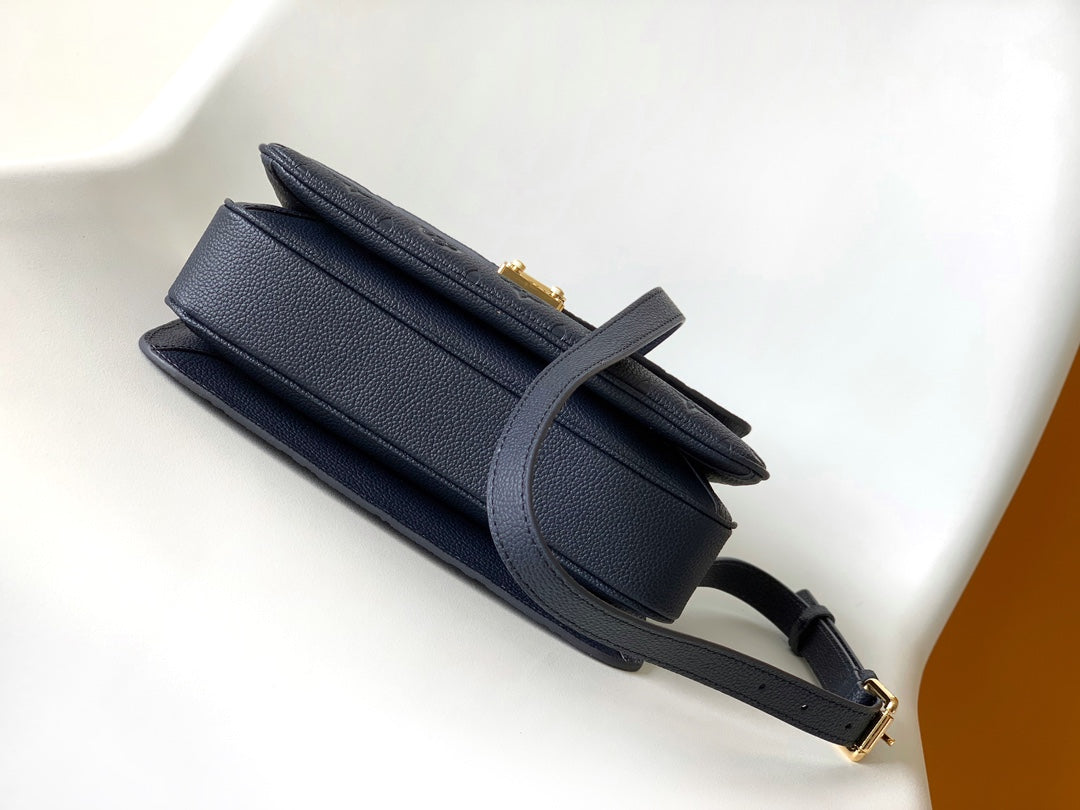 Louis Vuitton Pochette Métis Monogram Empreinte Leather Crossbody Bag - Navy Blue