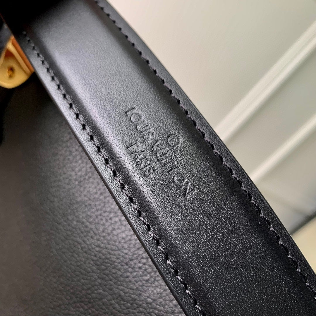 Louis Vuitton Side Trunk PM - Black Grained Leather Handbag