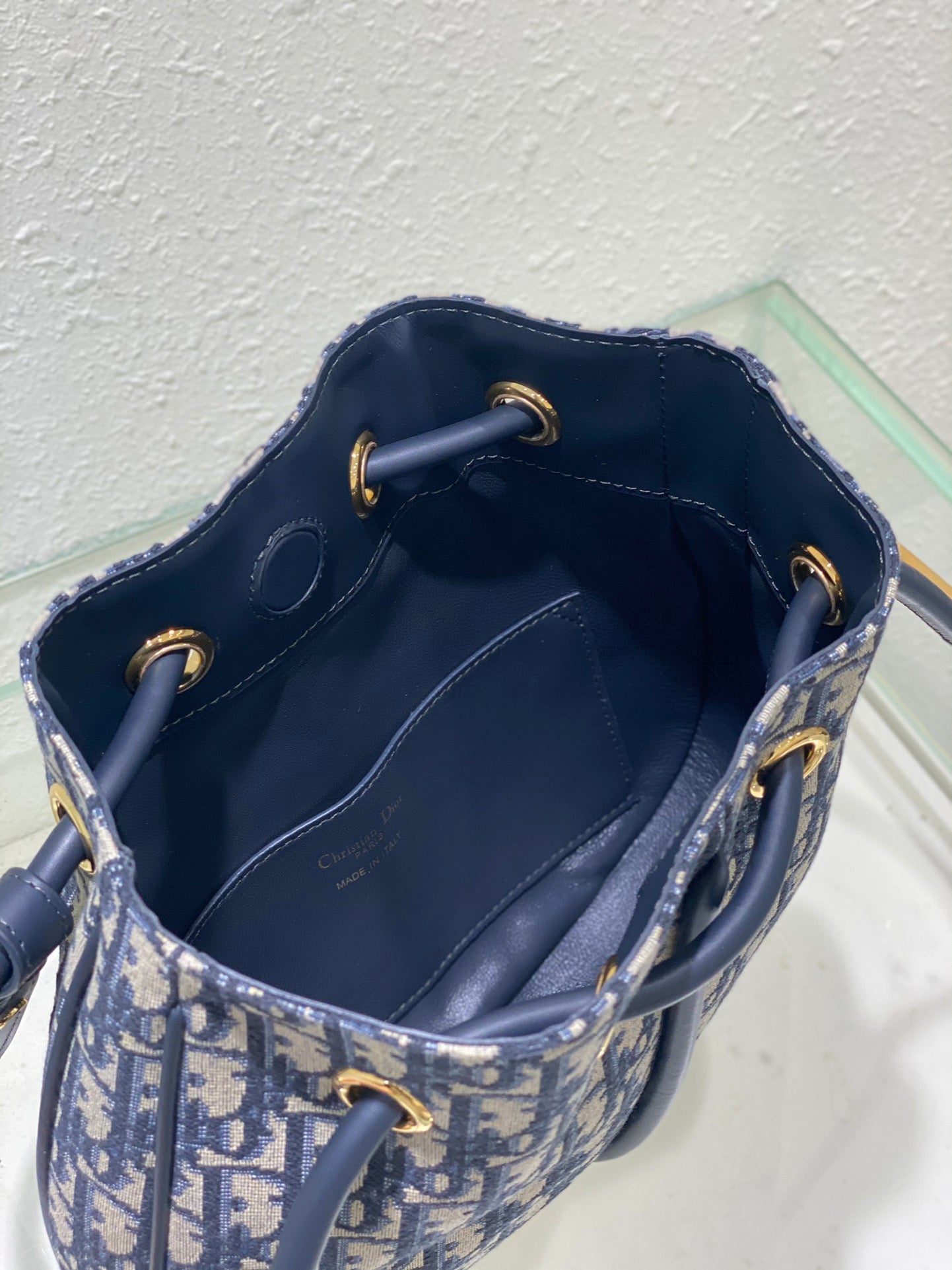 Dior C'est Dior Bucket Bag - Blue Oblique Jacquard with CD Signature Handles