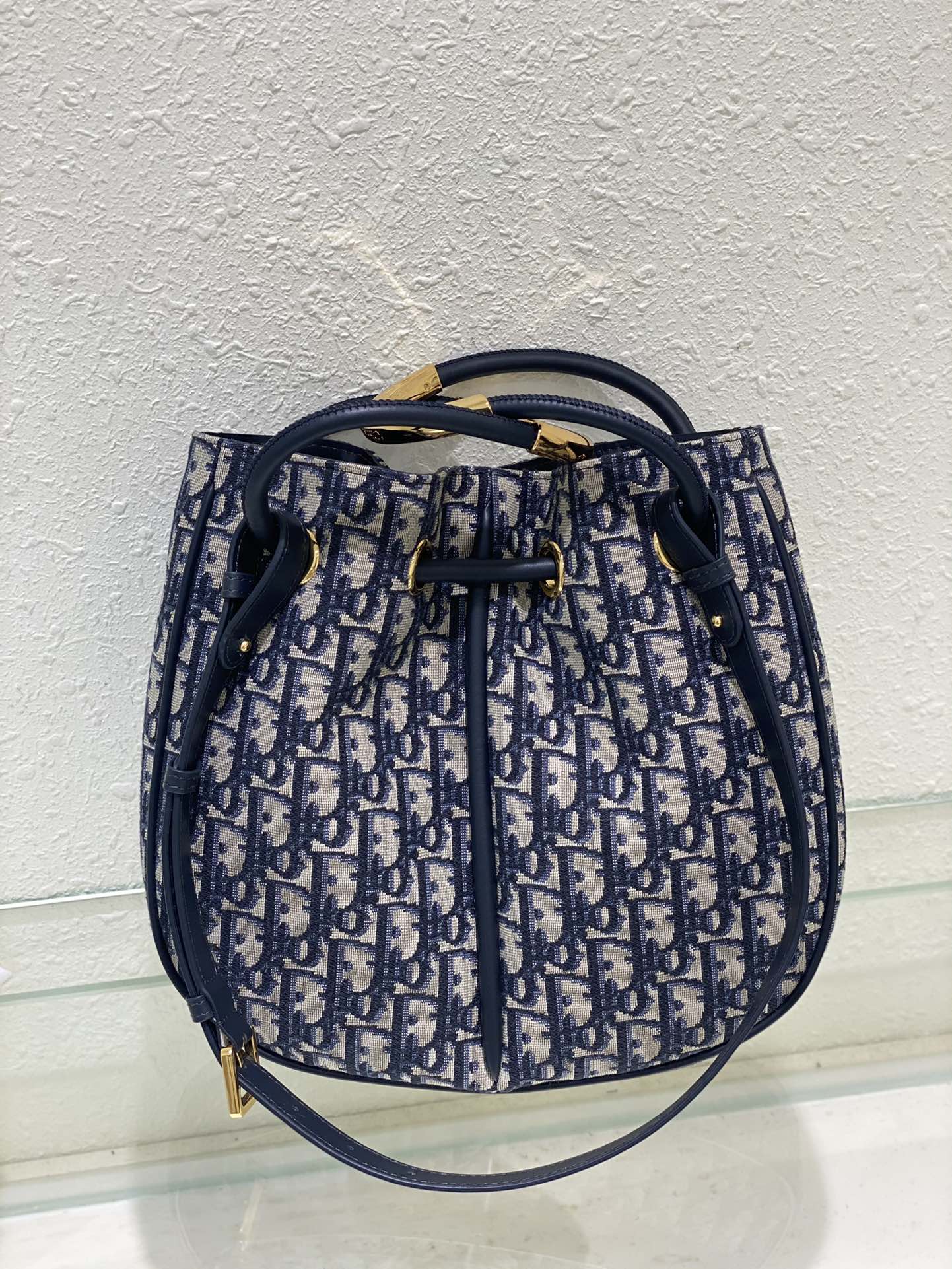 Dior C'est Dior Bucket Bag - Blue Oblique Jacquard with CD Signature Handles